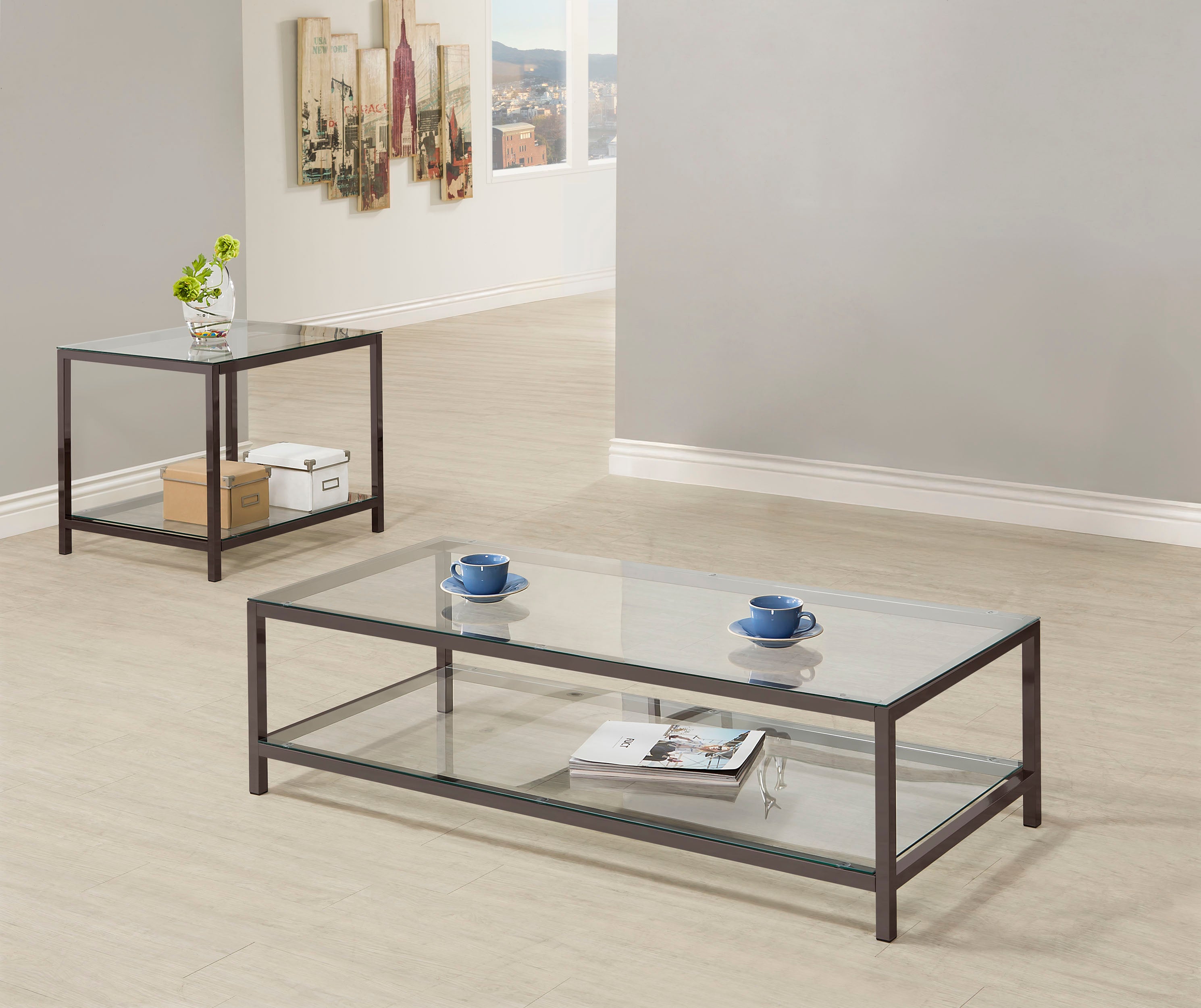 Trini Coffee Table Set - Ideal Furniture (Fresno,CA)