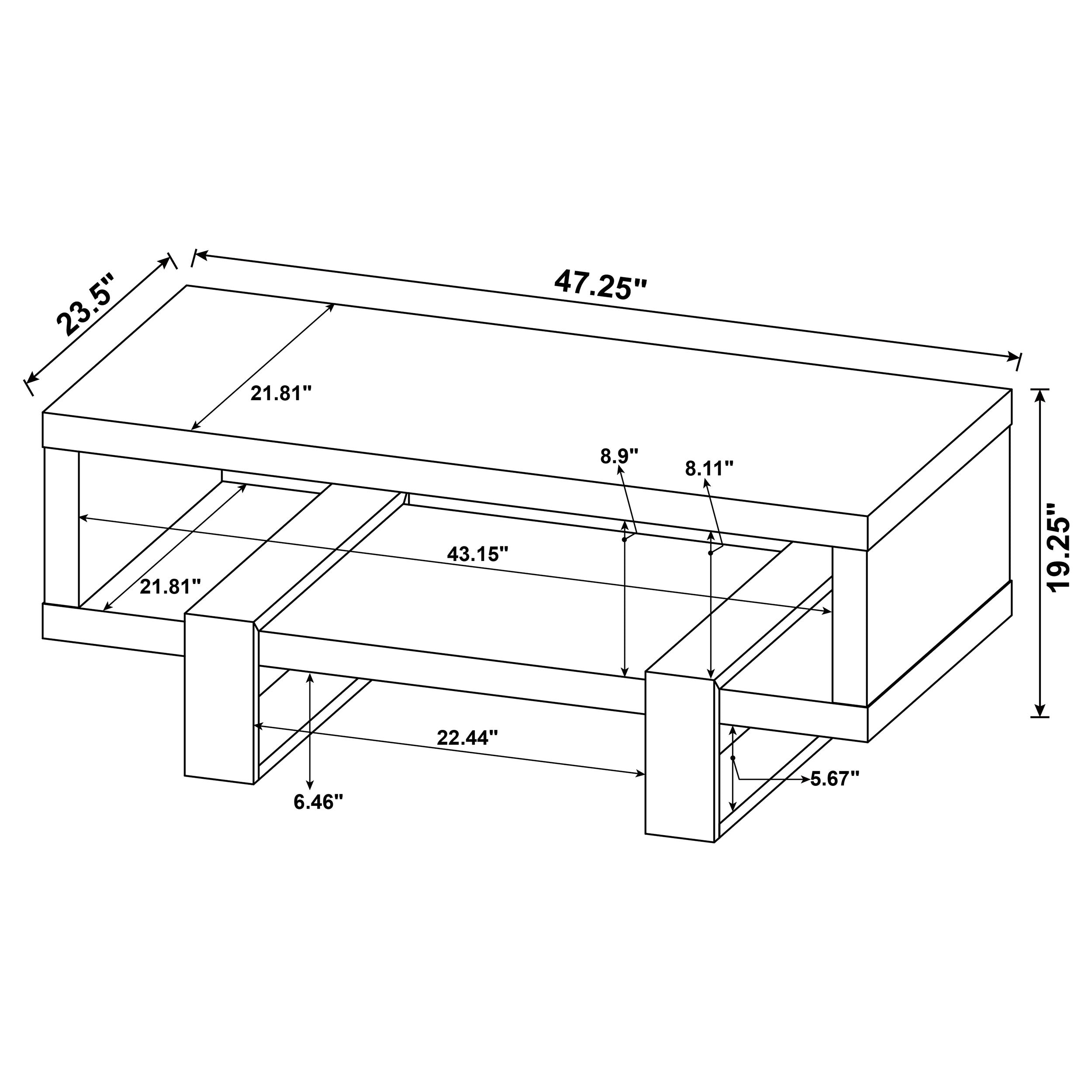 Dinard Coffee Table - Ideal Furniture (Fresno,CA)
