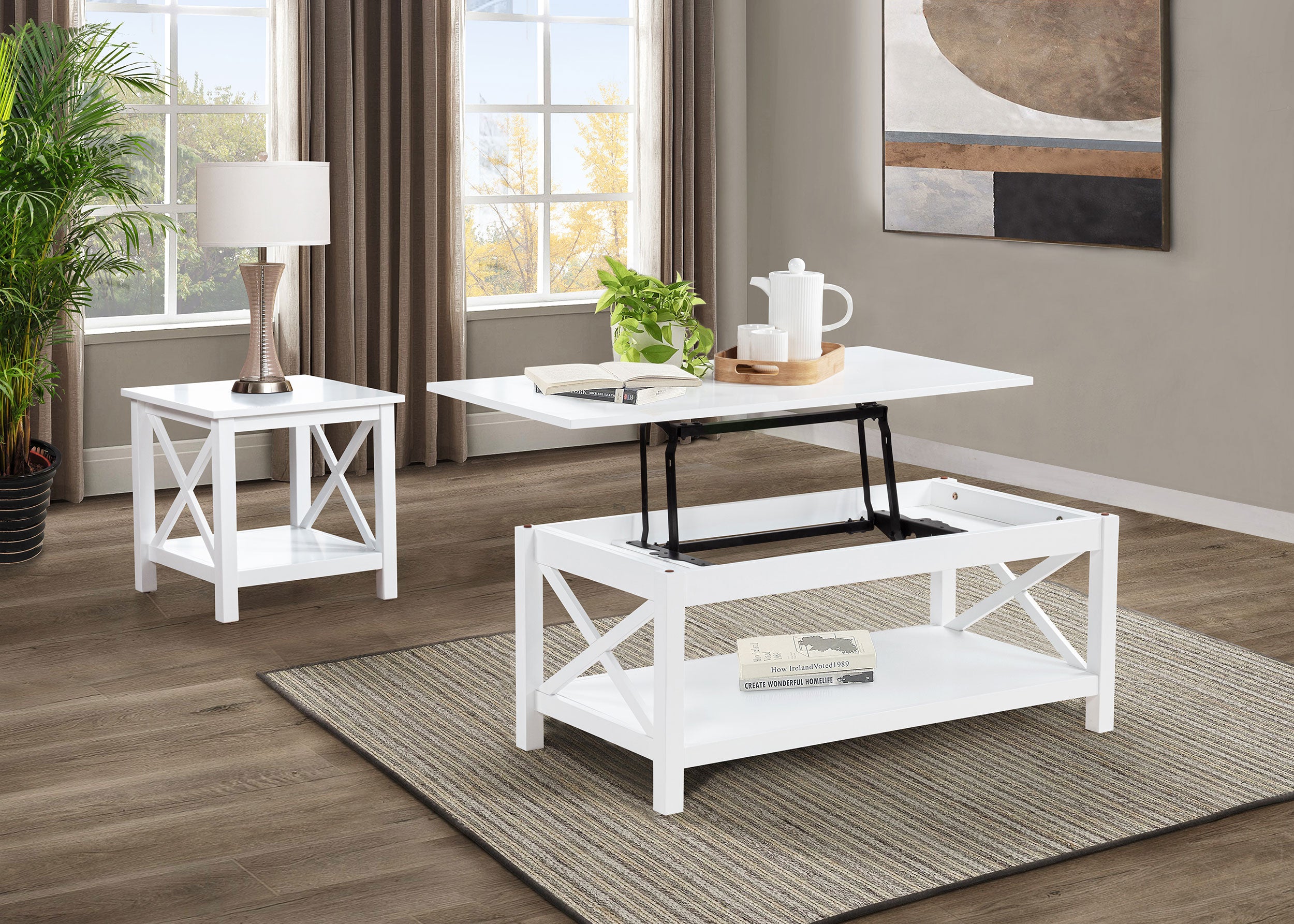 Skyview Lift-Top Coffee Table Set - Ideal Furniture (Fresno,CA)
