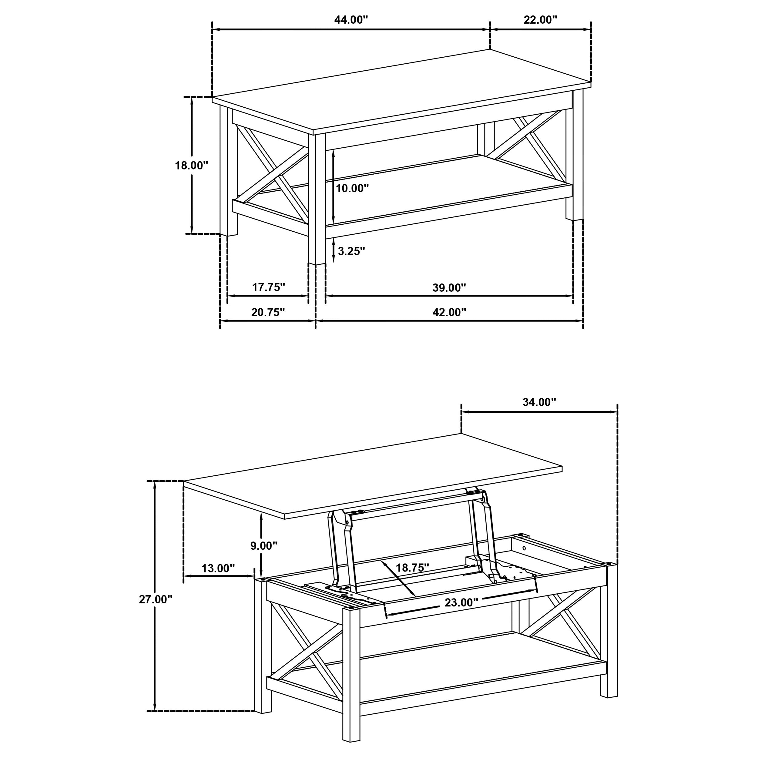 Skyview Lift-Top Coffee Table Set - Ideal Furniture (Fresno,CA)