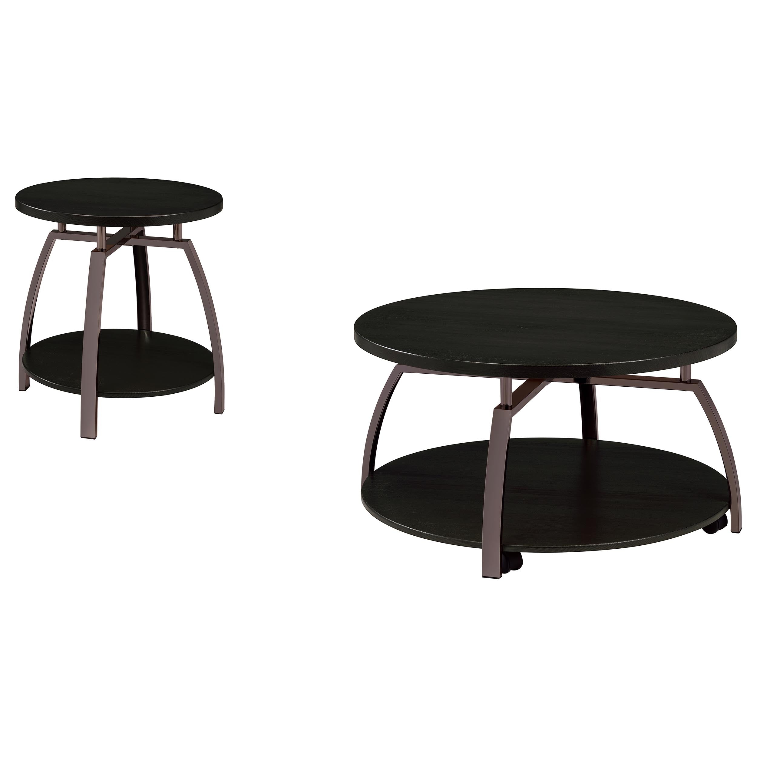 Dacre Mobile Coffee Table Set - Ideal Furniture (Fresno,CA)