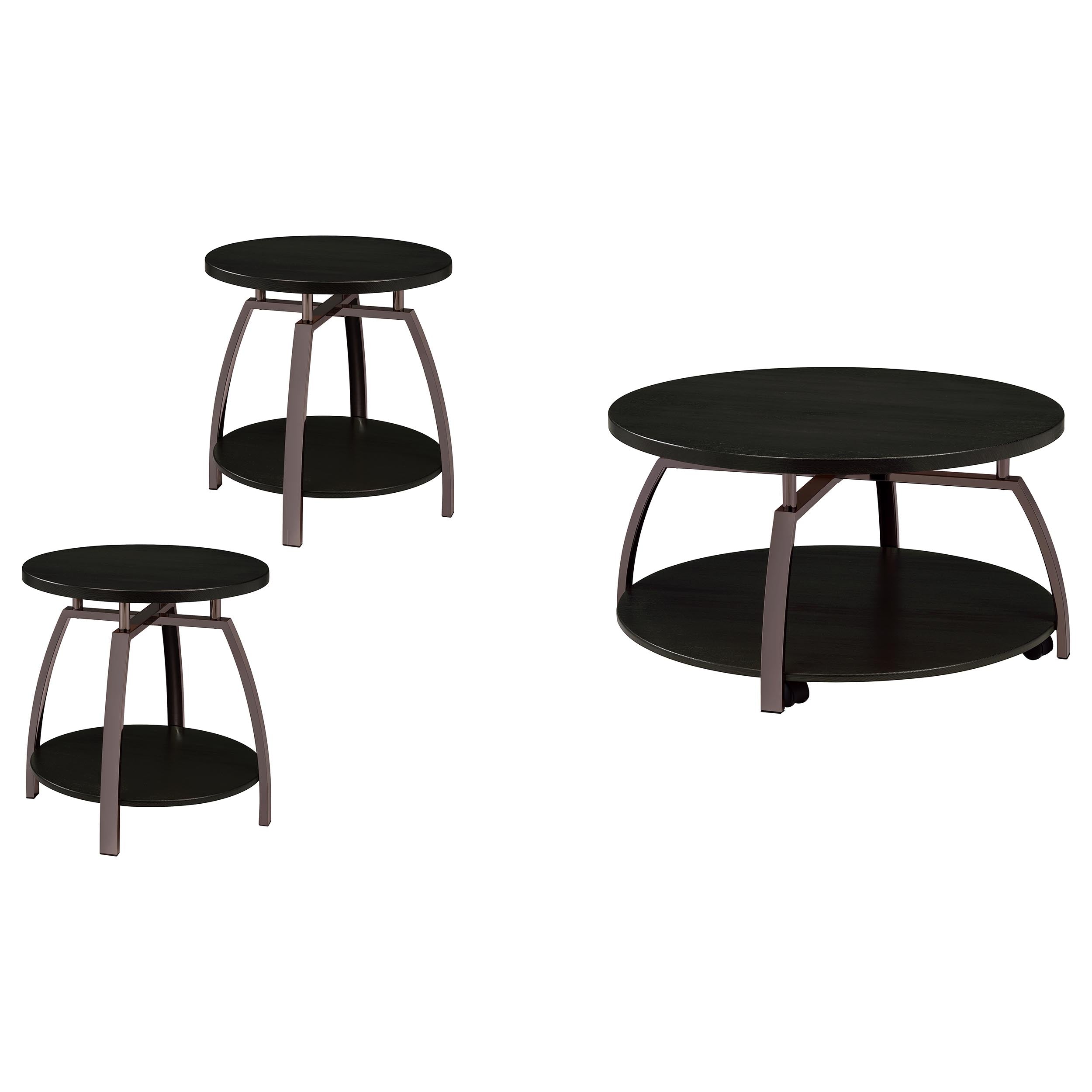 Dacre Mobile Coffee Table Set - Ideal Furniture (Fresno,CA)