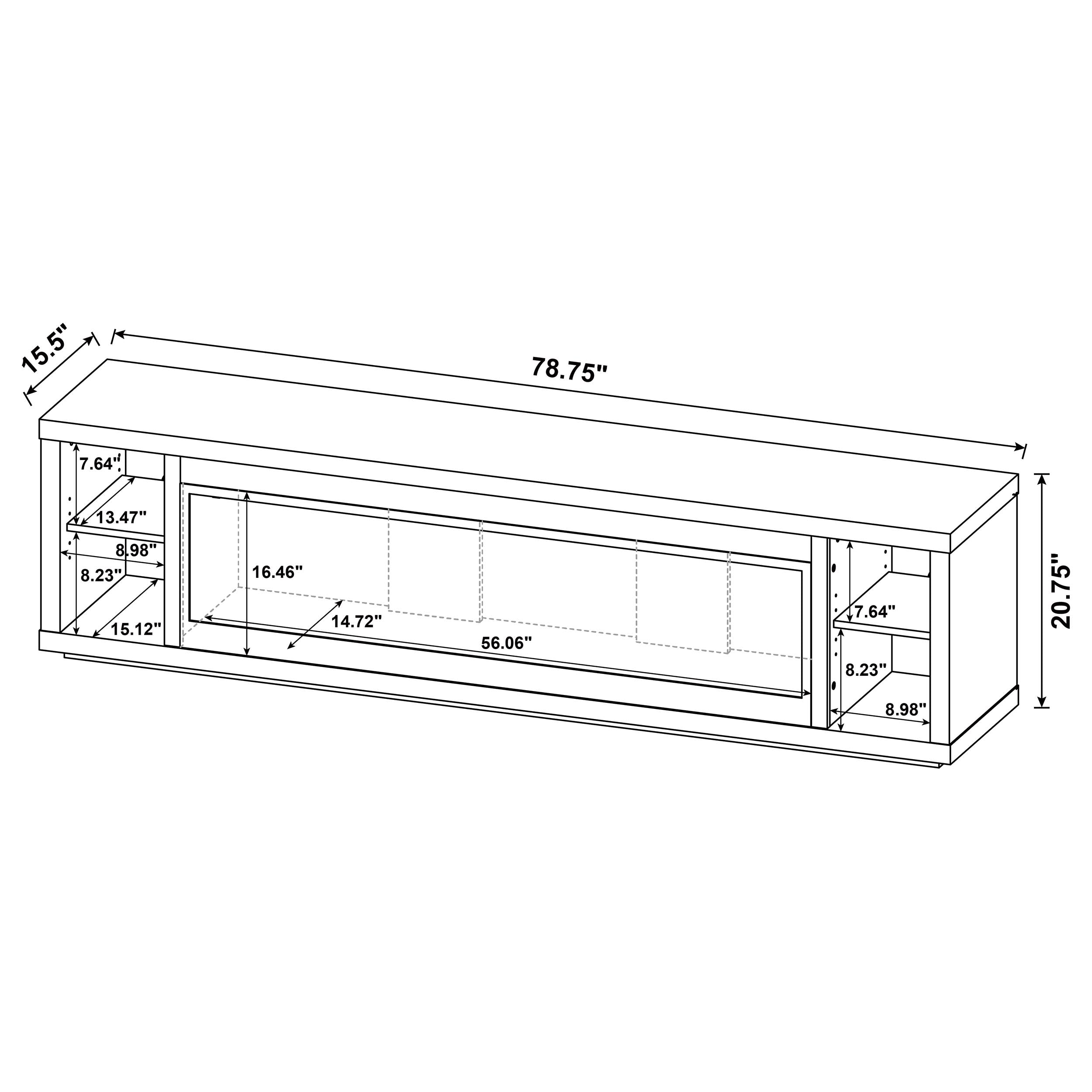 Deiter TV Stand Fireplace Console - Ideal Furniture (Fresno,CA)