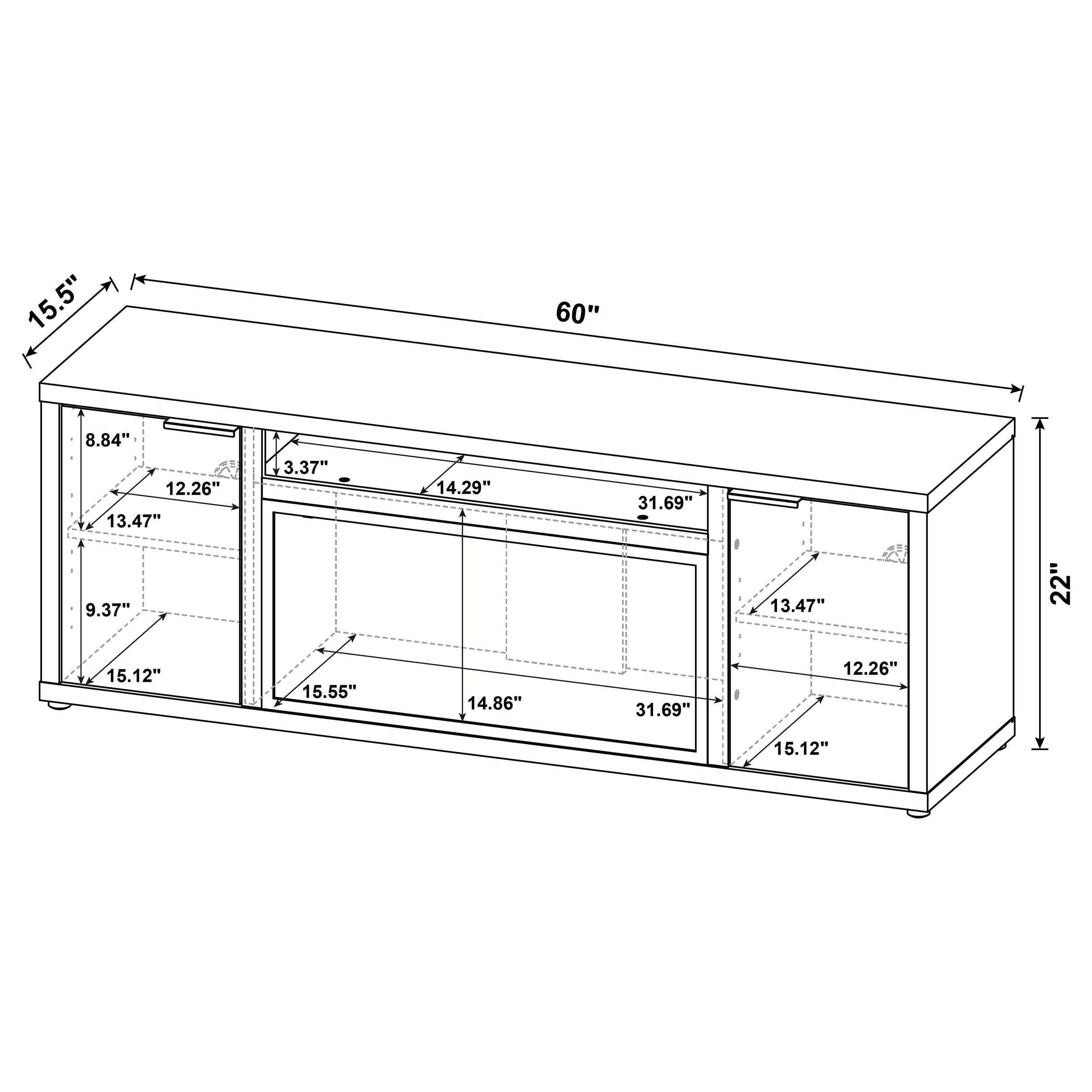 Fuller TV Stand Fireplace Console - Ideal Furniture (Fresno,CA)