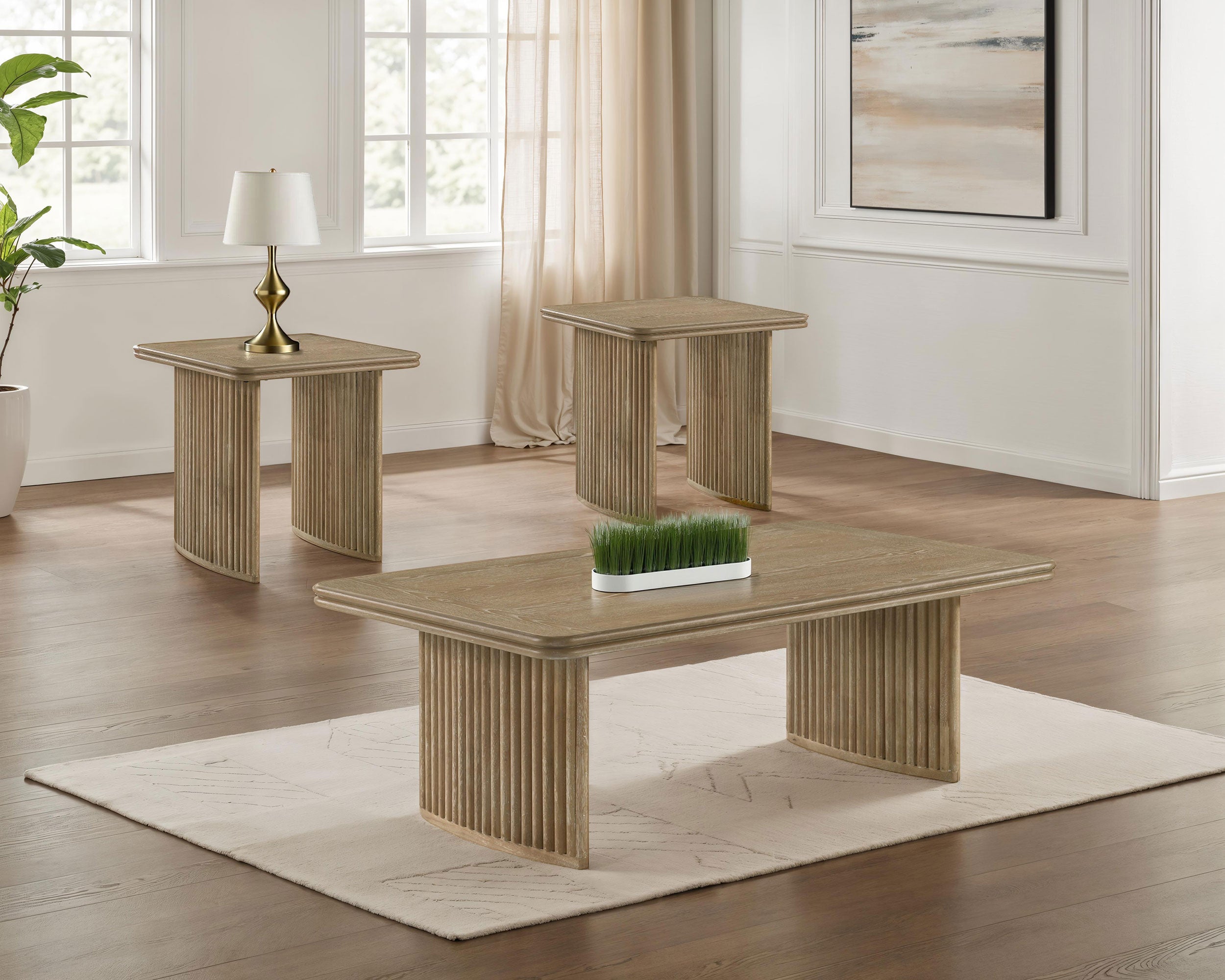 Adina Coffee Table Set - Ideal Furniture (Fresno,CA)