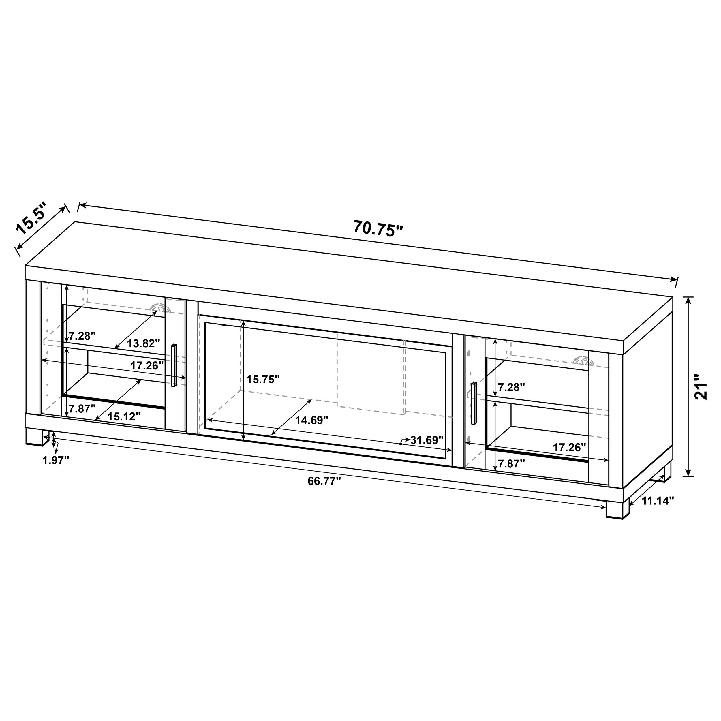 Havering TV Stand Fireplace Console - Ideal Furniture (Fresno,CA)