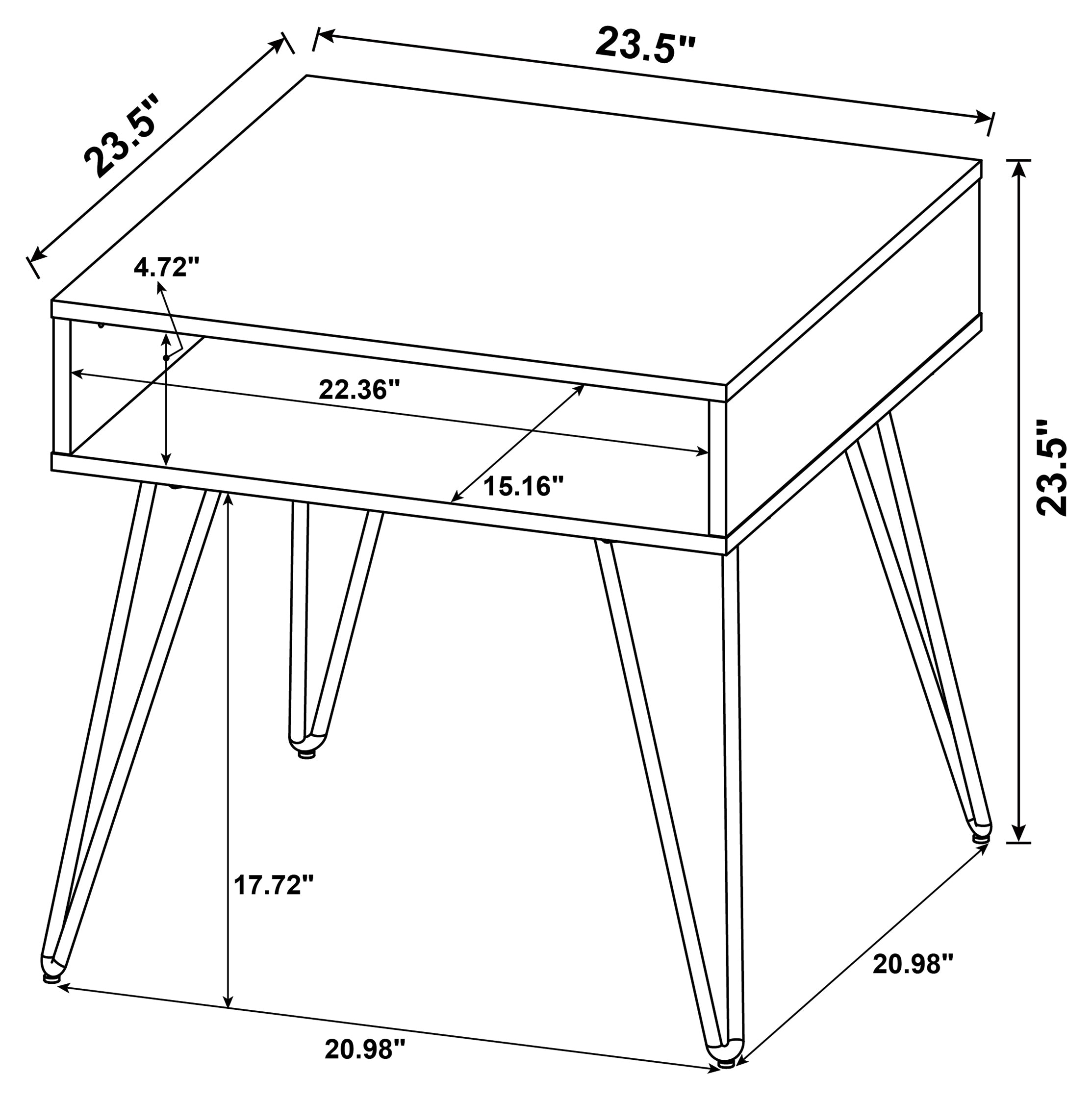 Fanning End Table - Ideal Furniture (Fresno,CA)