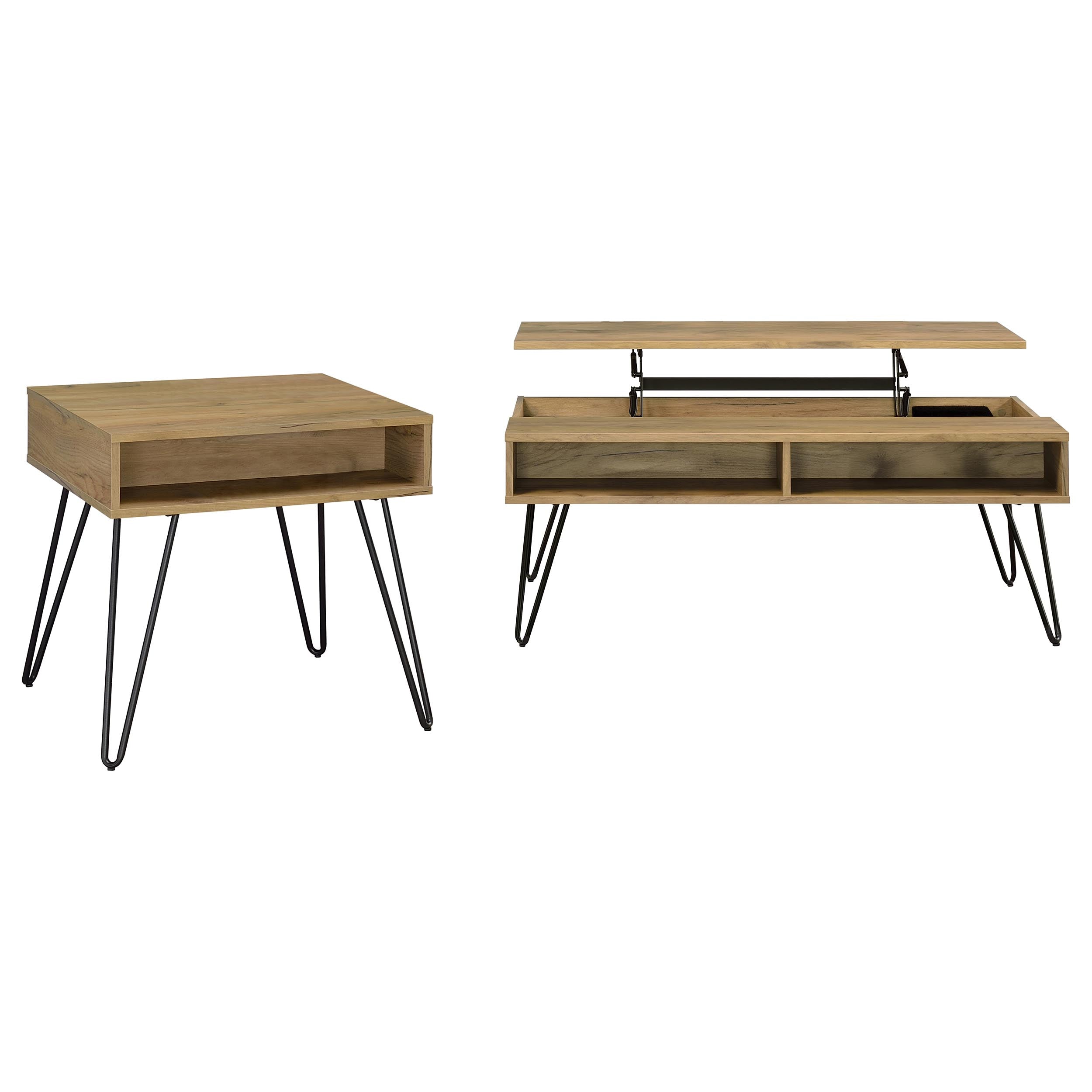 Fanning Lift-Top Coffee Table Set - Ideal Furniture (Fresno,CA)