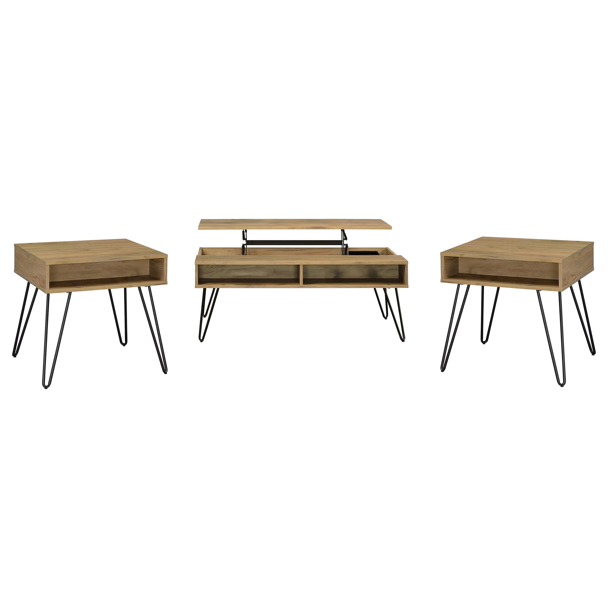 Fanning Lift-Top Coffee Table Set - Ideal Furniture (Fresno,CA)