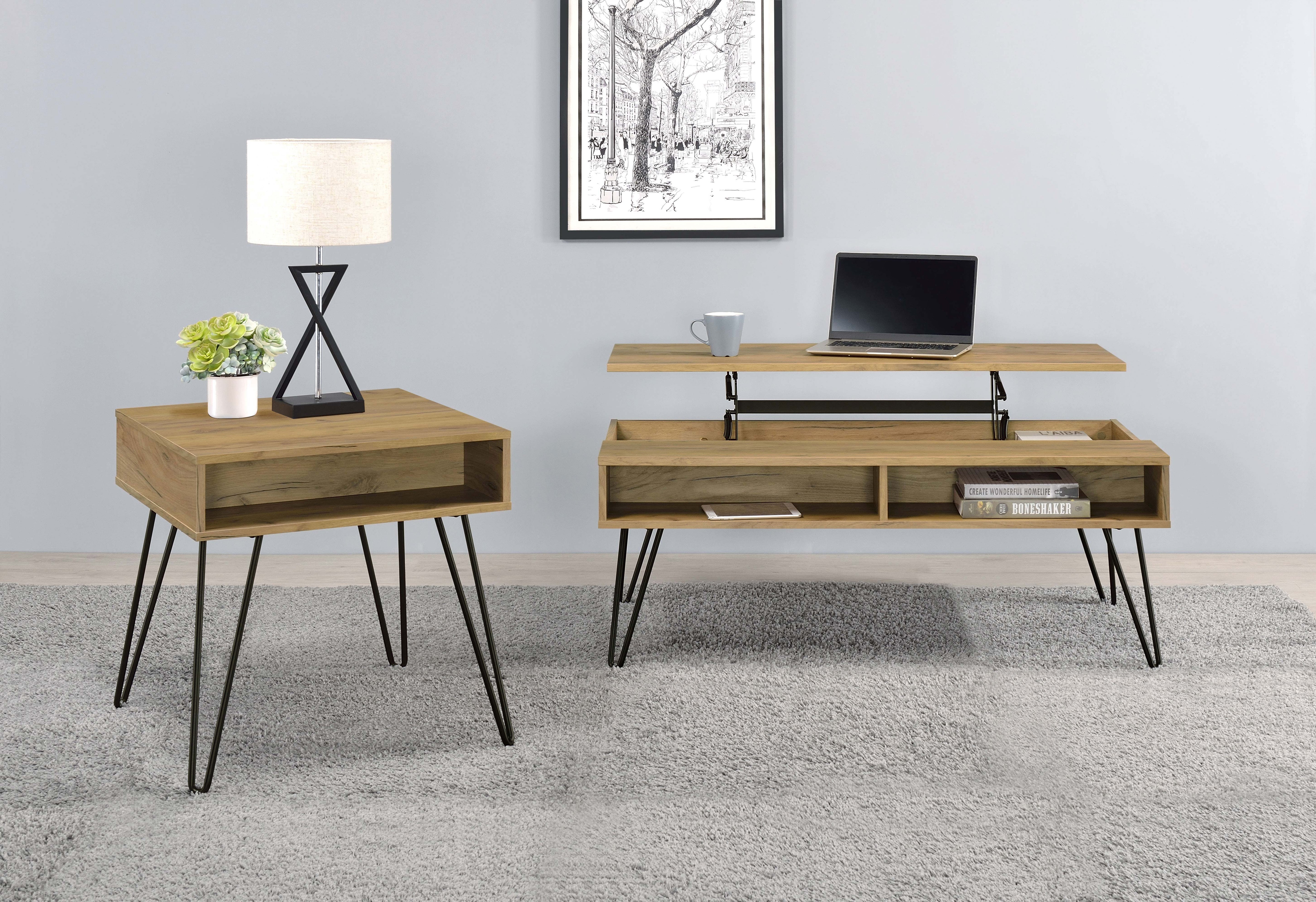 Fanning Lift-Top Coffee Table - Ideal Furniture (Fresno,CA)