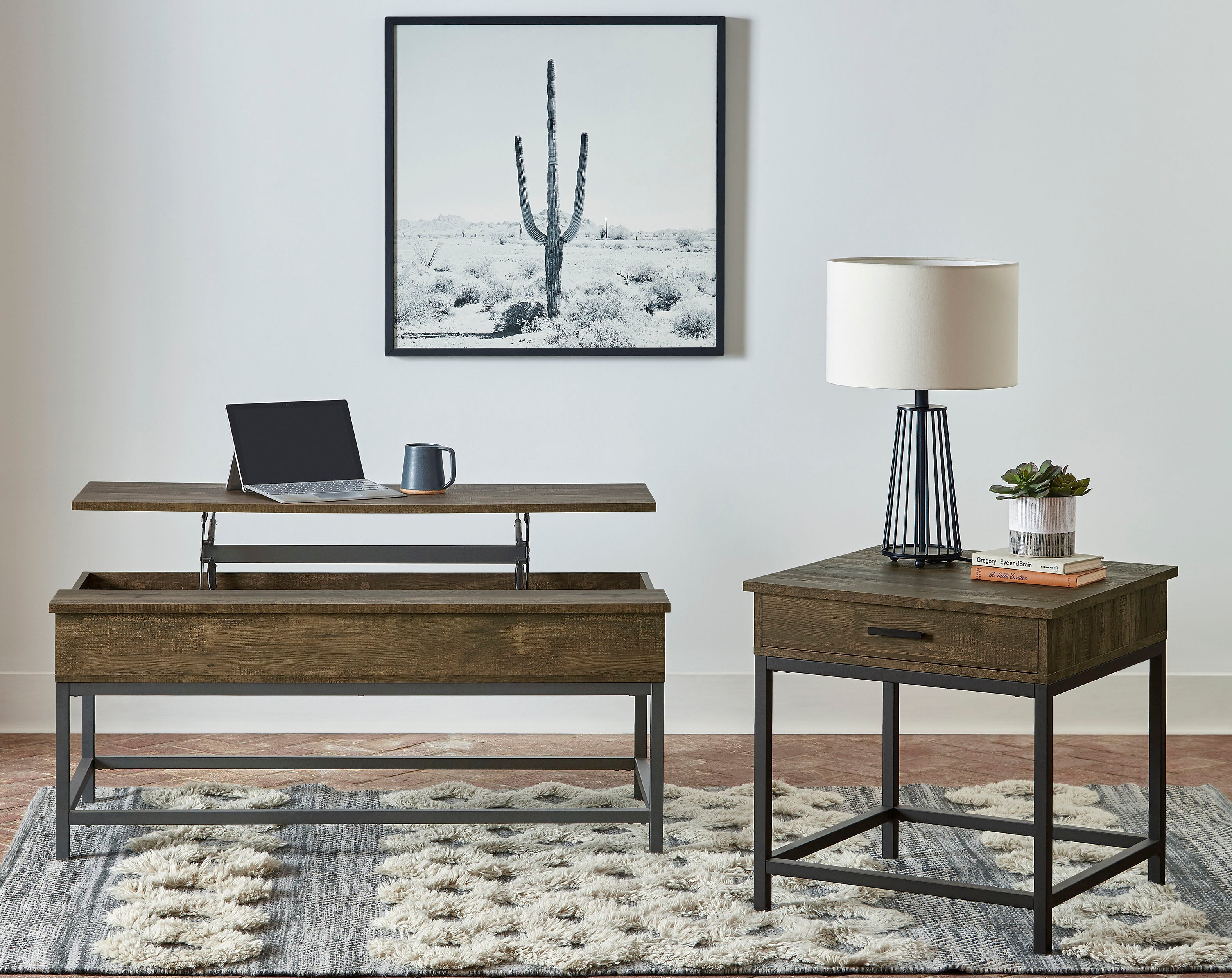 Byers Lift-Top Coffee Table Set - Ideal Furniture (Fresno,CA)