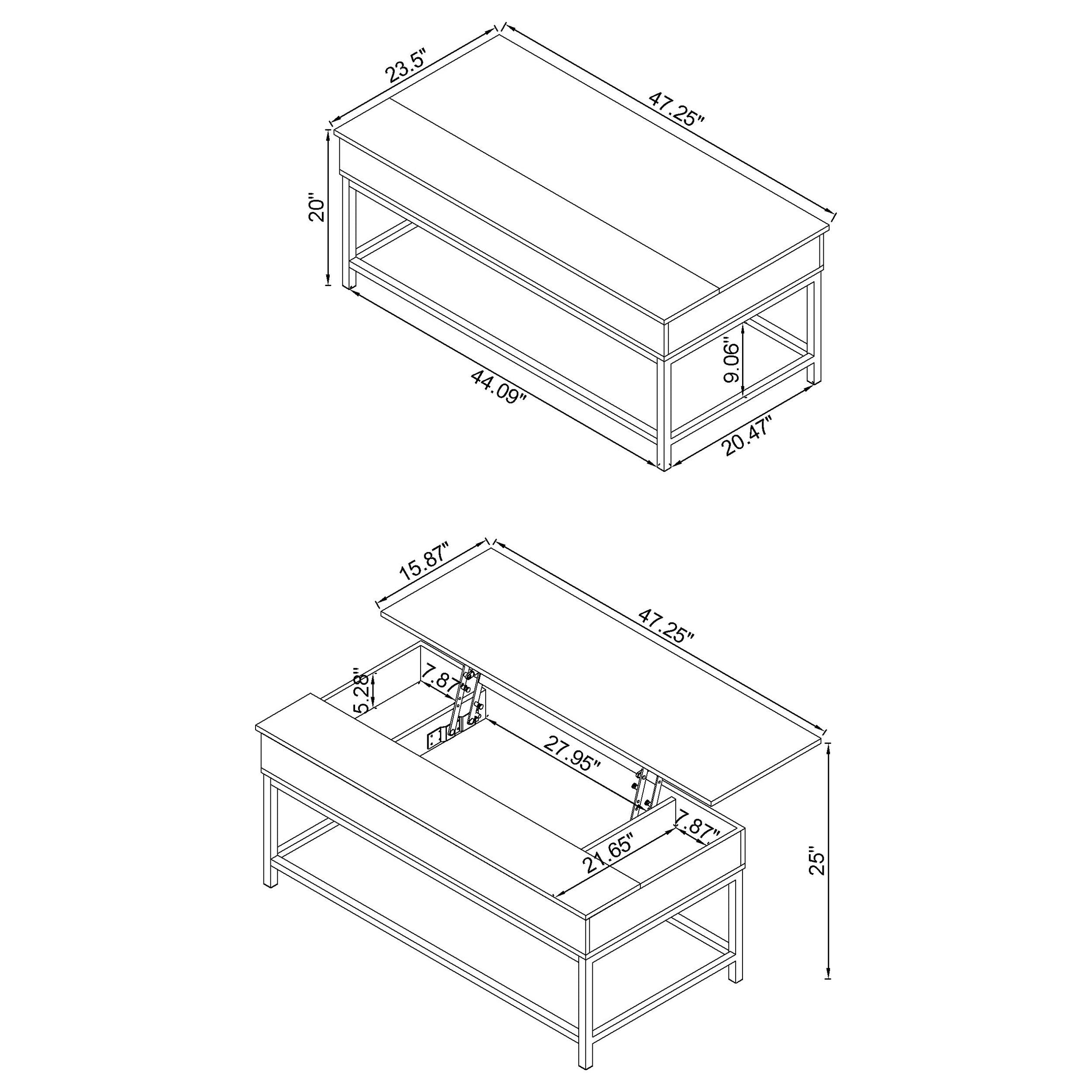 Byers Lift-Top Coffee Table Set - Ideal Furniture (Fresno,CA)