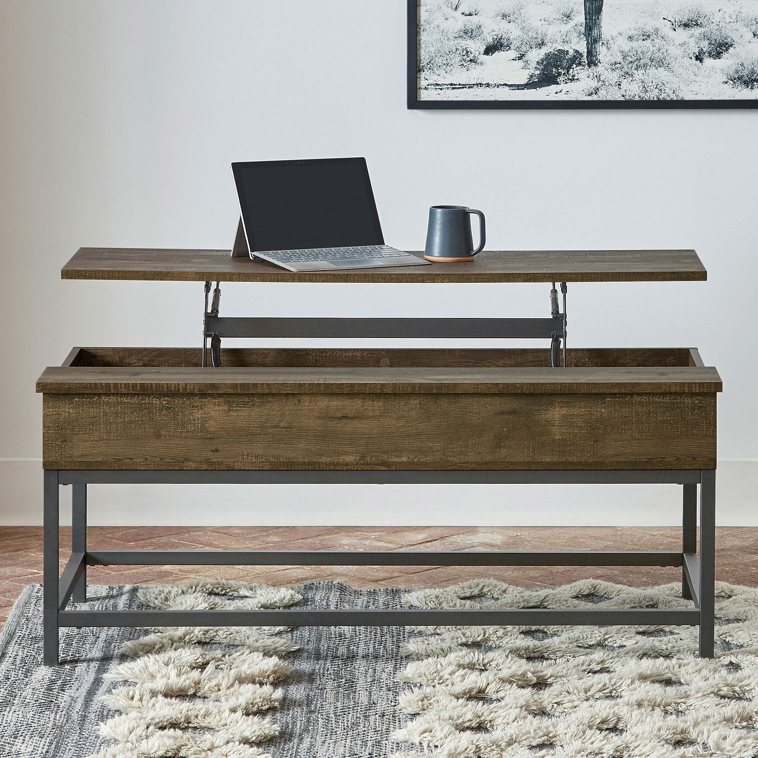 Byers Lift-Top Coffee Table - Ideal Furniture (Fresno,CA)