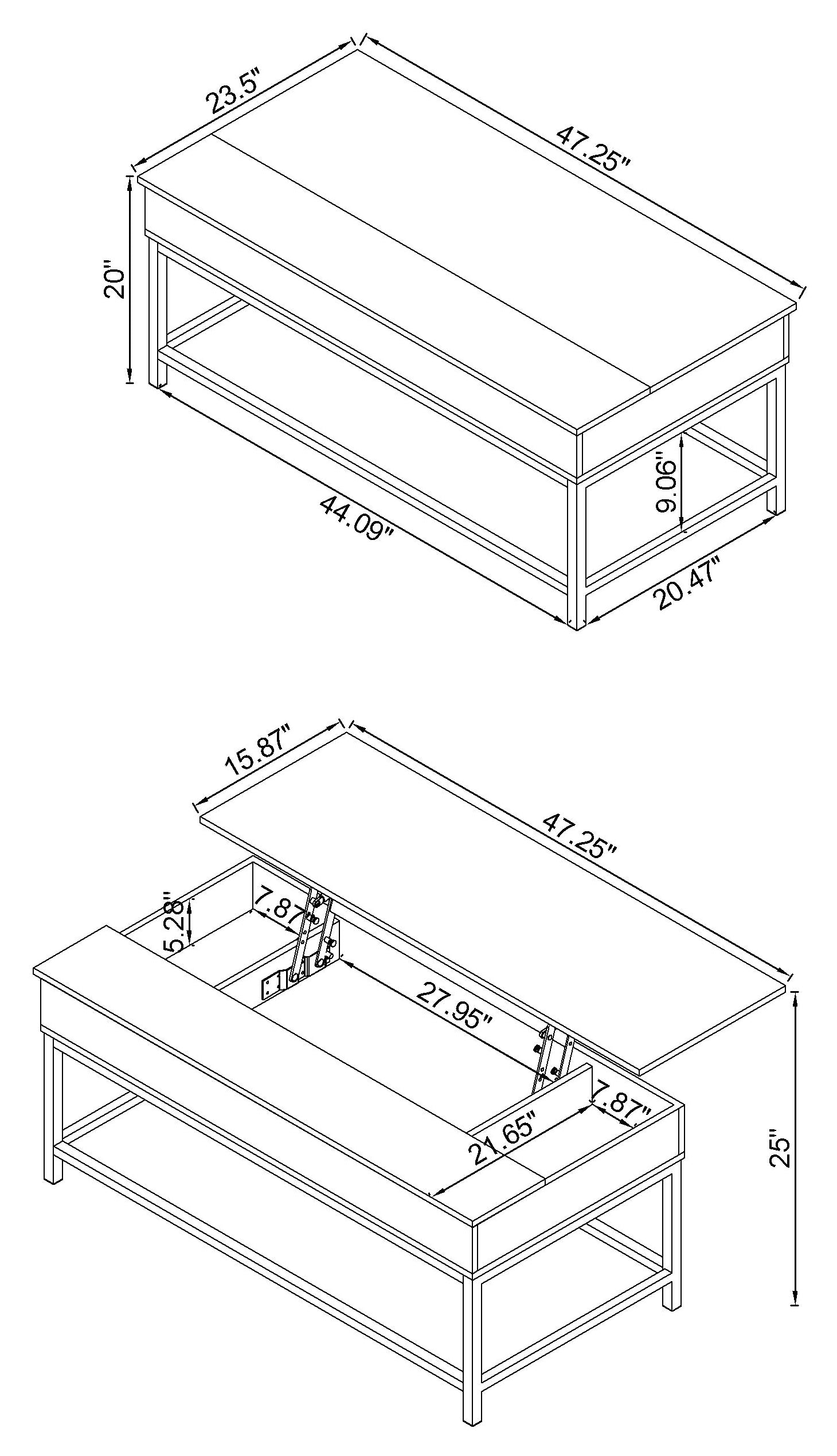 Byers Lift-Top Coffee Table - Ideal Furniture (Fresno,CA)