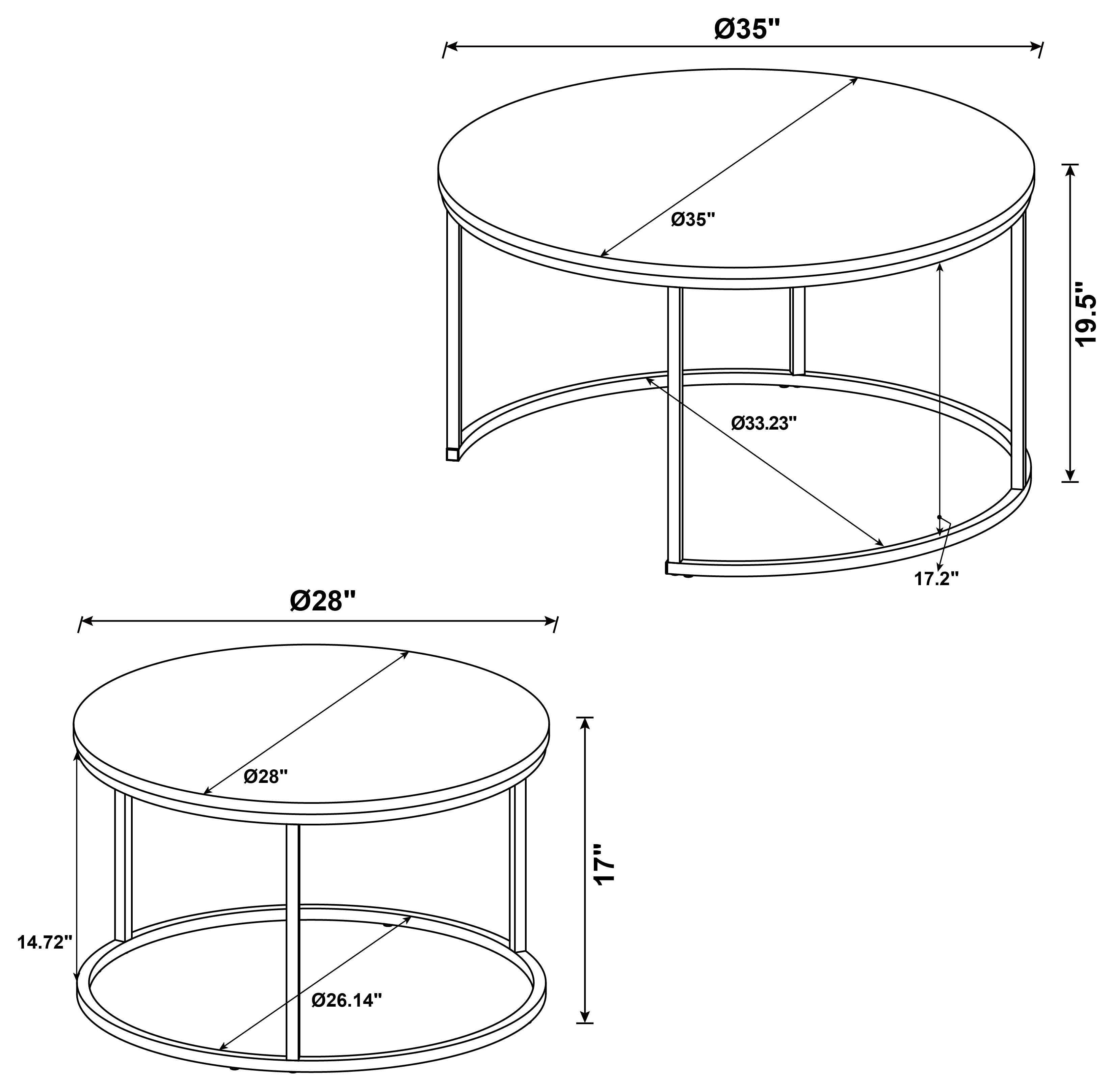 Lainey Nesting Coffee Table - Ideal Furniture (Fresno,CA)