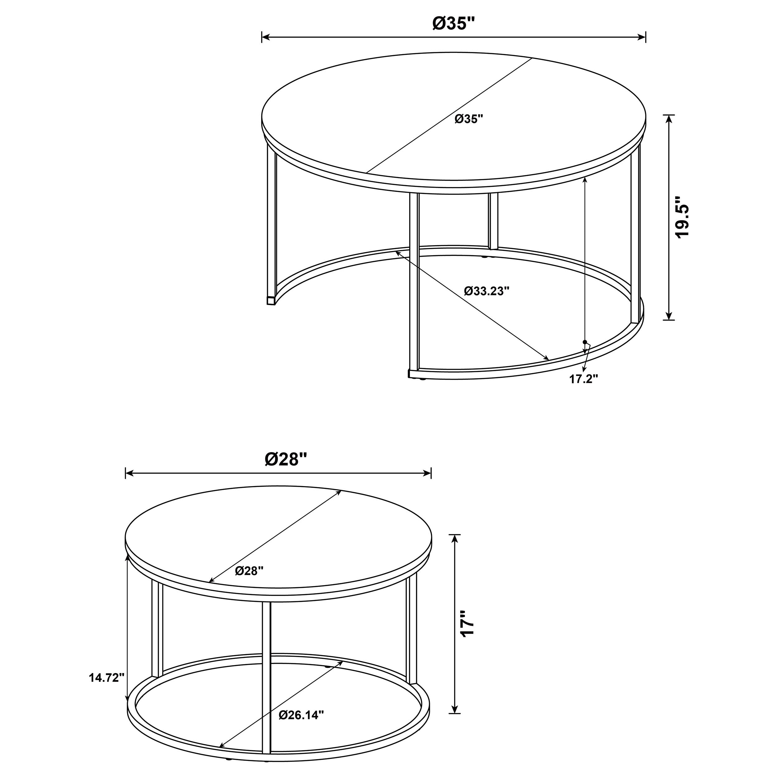 Lainey Nesting Coffee Table - Ideal Furniture (Fresno,CA)