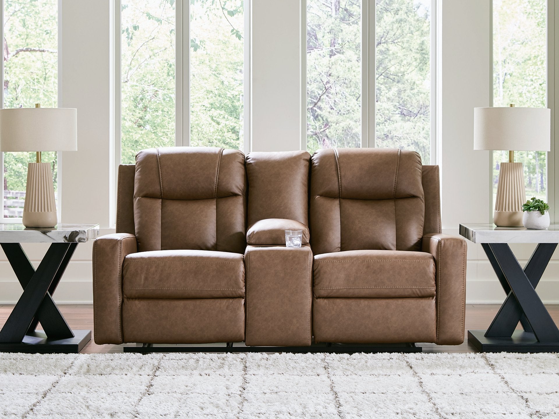 Mackmenville Reclining Loveseat with Console - Ideal Furniture (Fresno,CA)