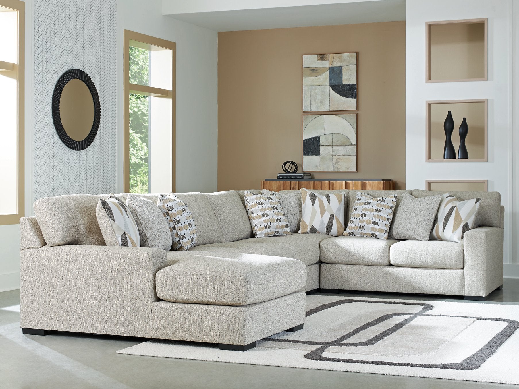 Laurelgrove Sectional with Chaise - Ideal Furniture (Fresno,CA)