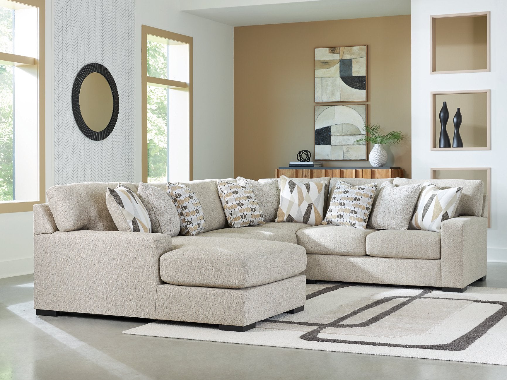 Laurelgrove Sectional with Chaise - Ideal Furniture (Fresno,CA)