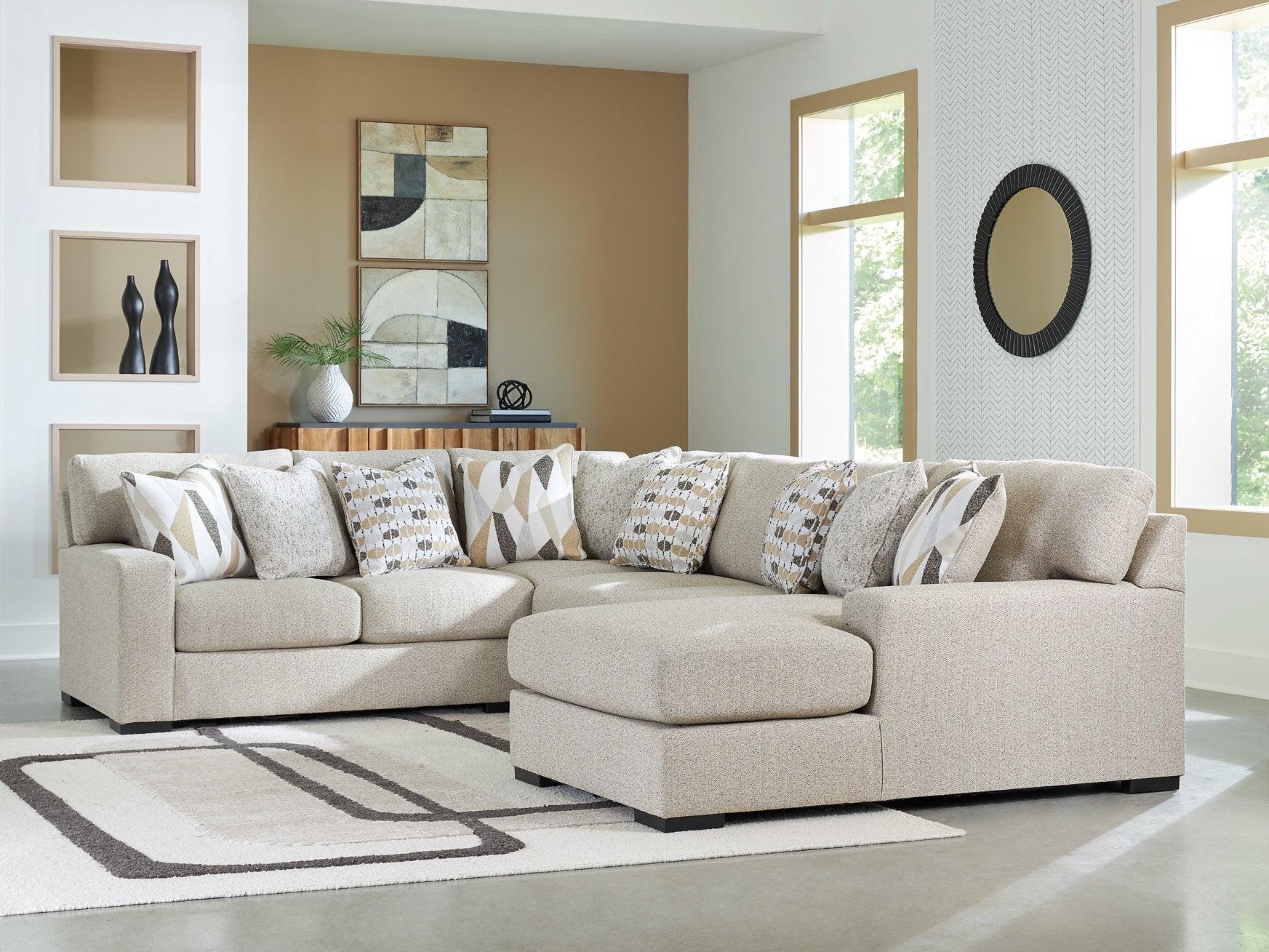 Laurelgrove Sectional with Chaise - Ideal Furniture (Fresno,CA)