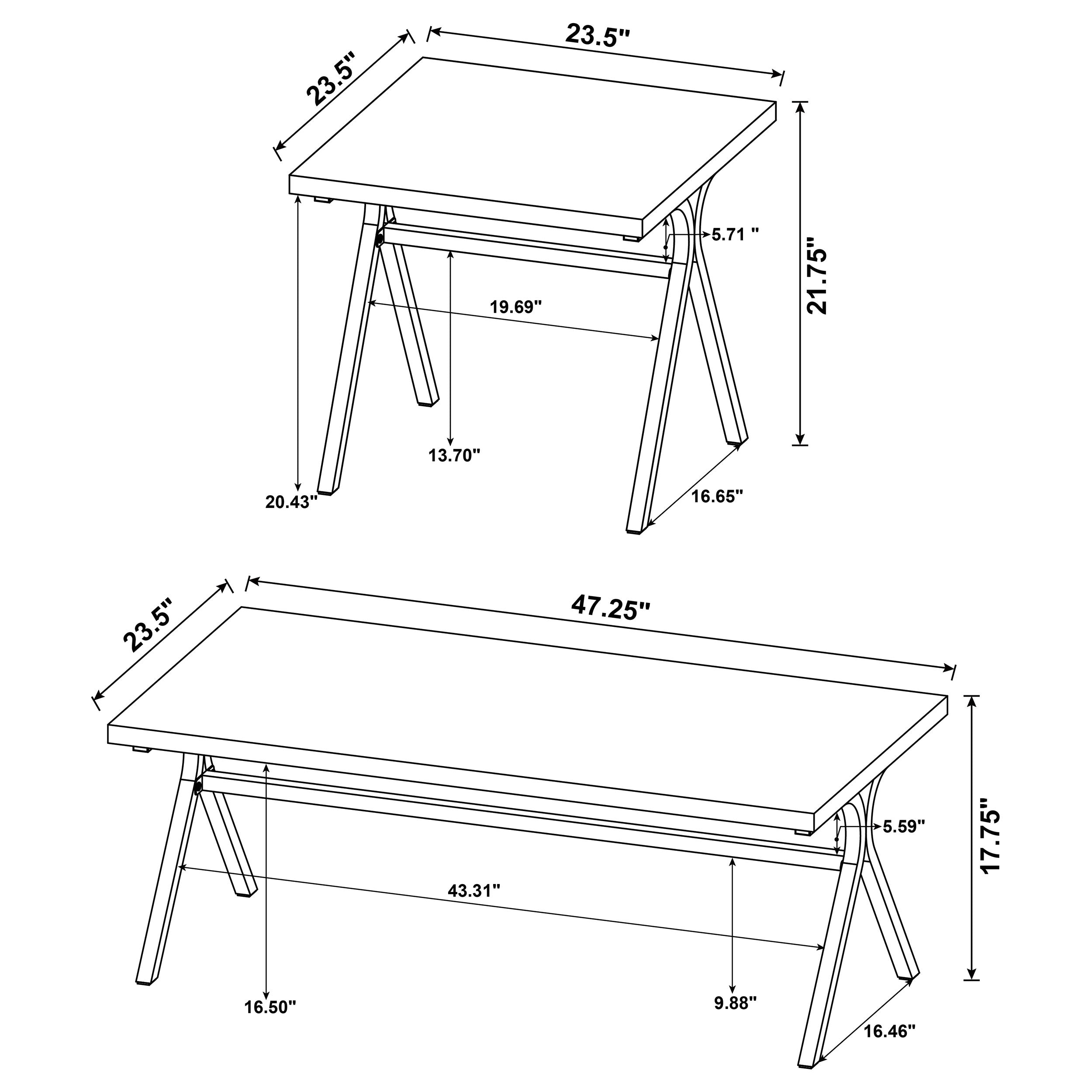 Colmar Coffee Table Set - Ideal Furniture (Fresno,CA)