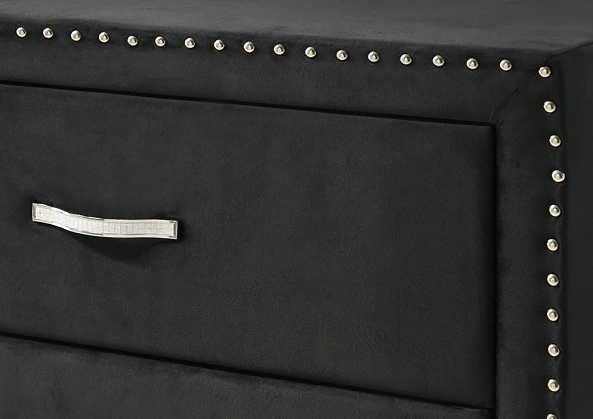 Crown Mark Furniture Lucinda 6 Drawer Dresser in Black - Ideal Furniture (Fresno,CA)