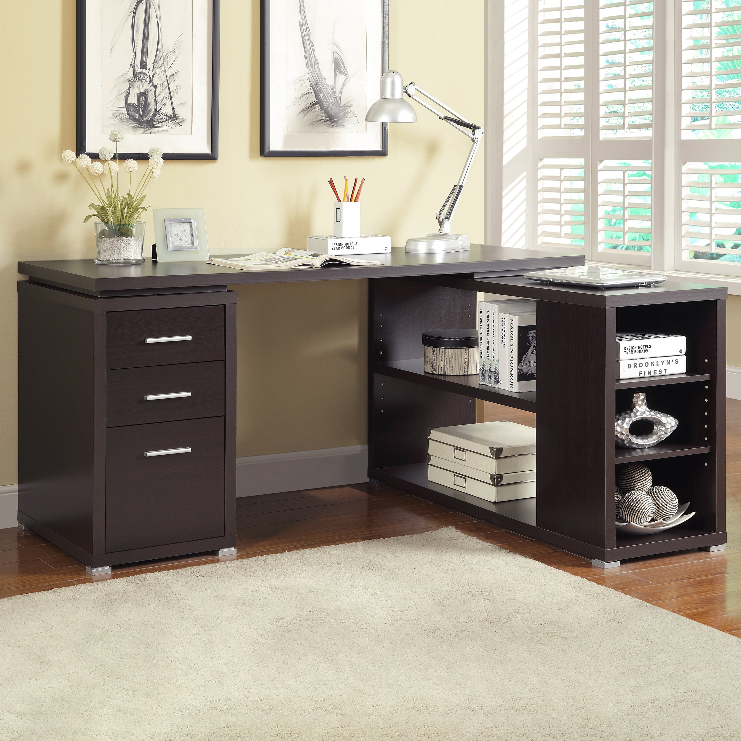 Yvette Computer Desk - Ideal Furniture (Fresno,CA)