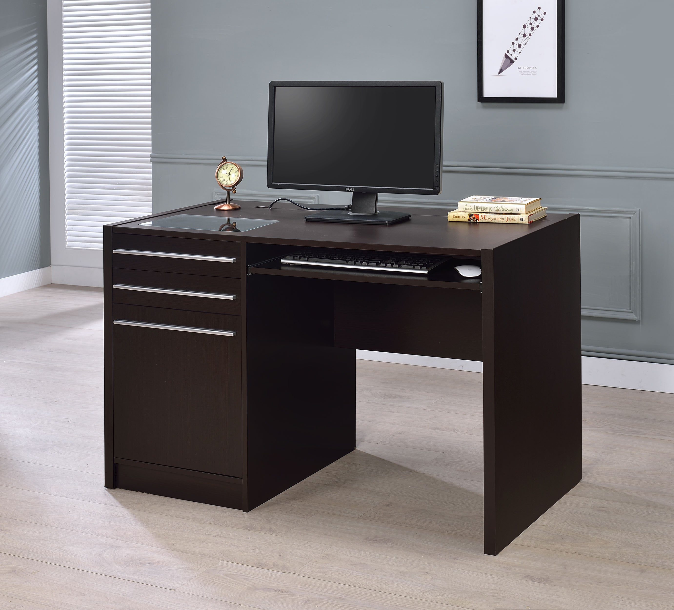 Halston Computer Desk - Ideal Furniture (Fresno,CA)