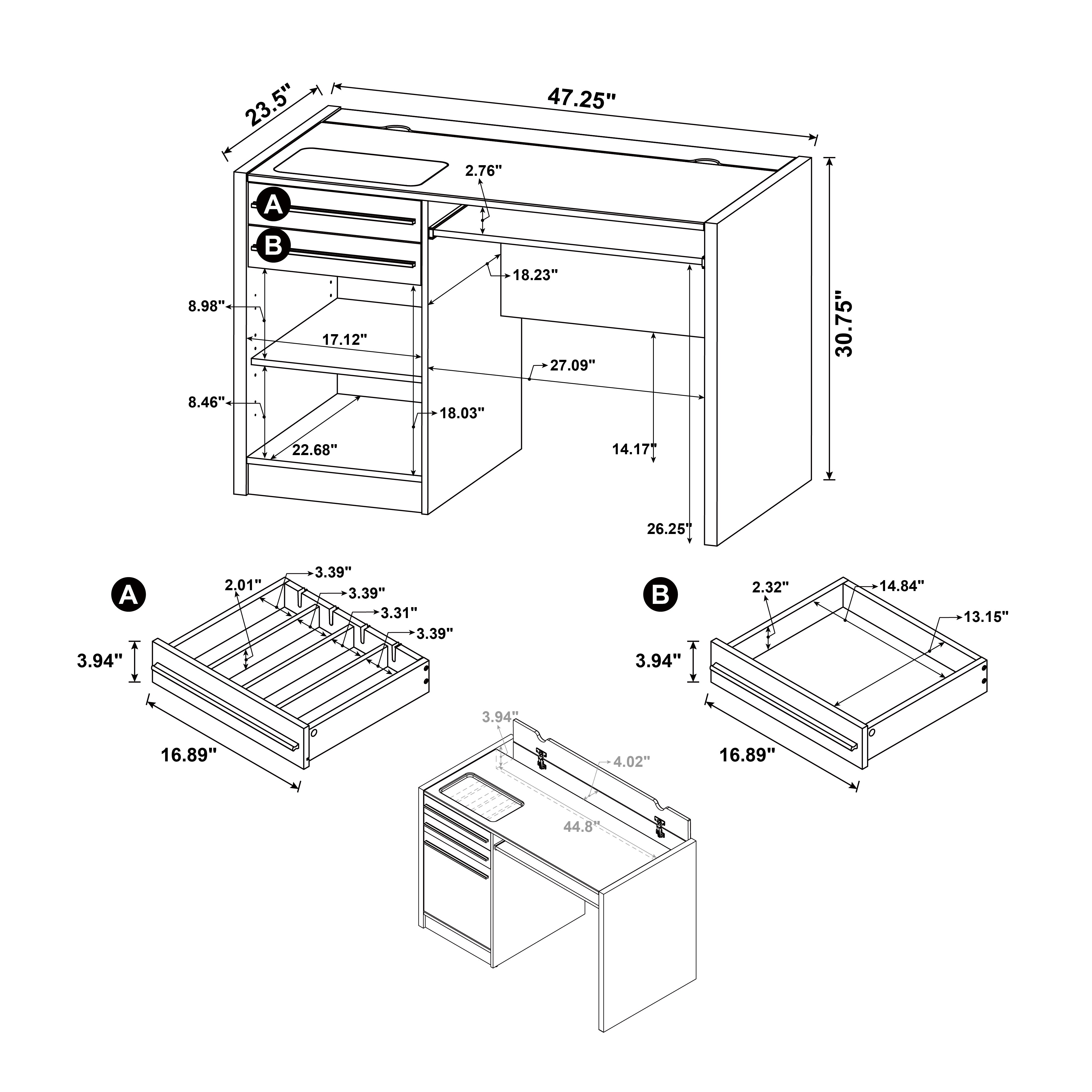 Halston Computer Desk - Ideal Furniture (Fresno,CA)