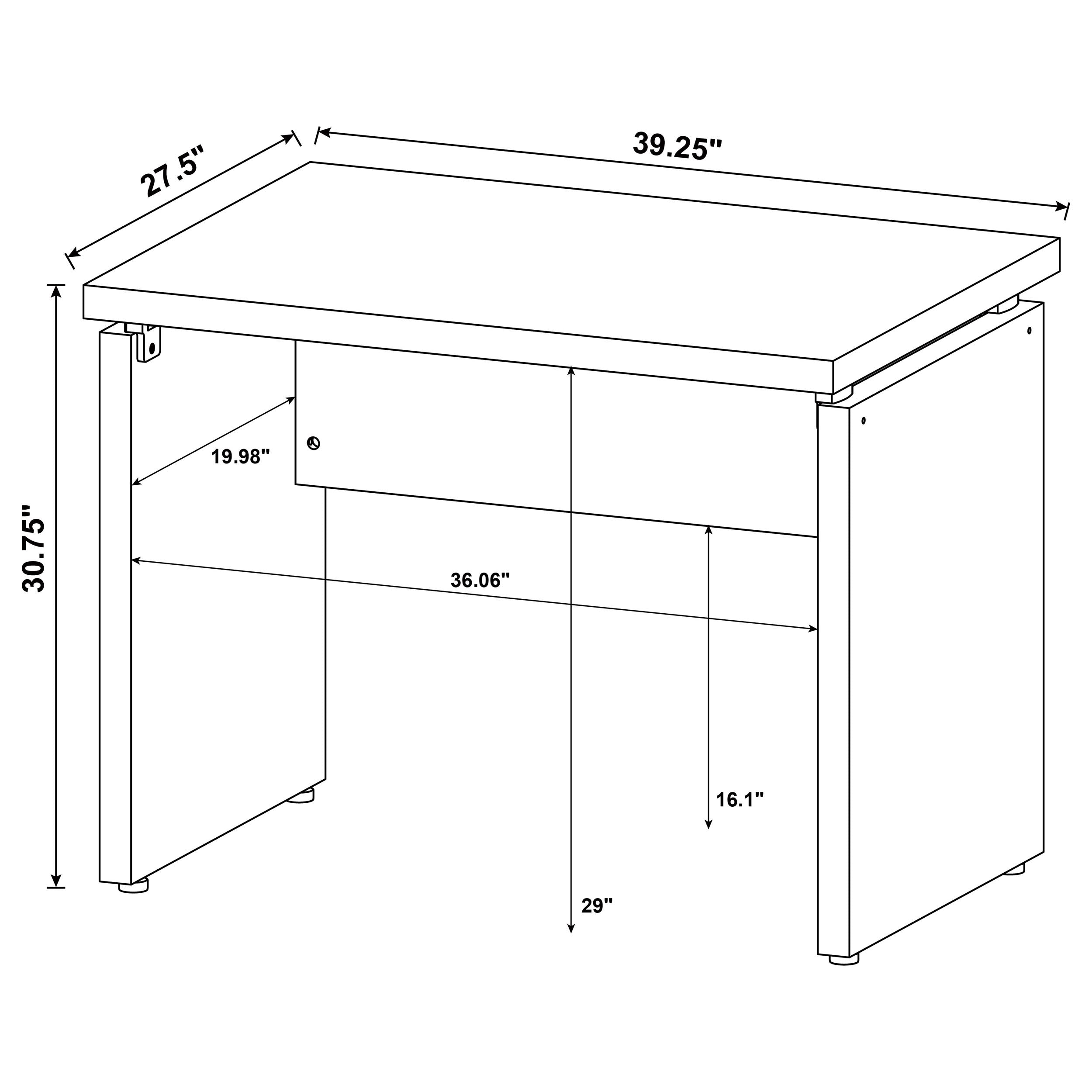 Skylar Writing Desk - Ideal Furniture (Fresno,CA)
