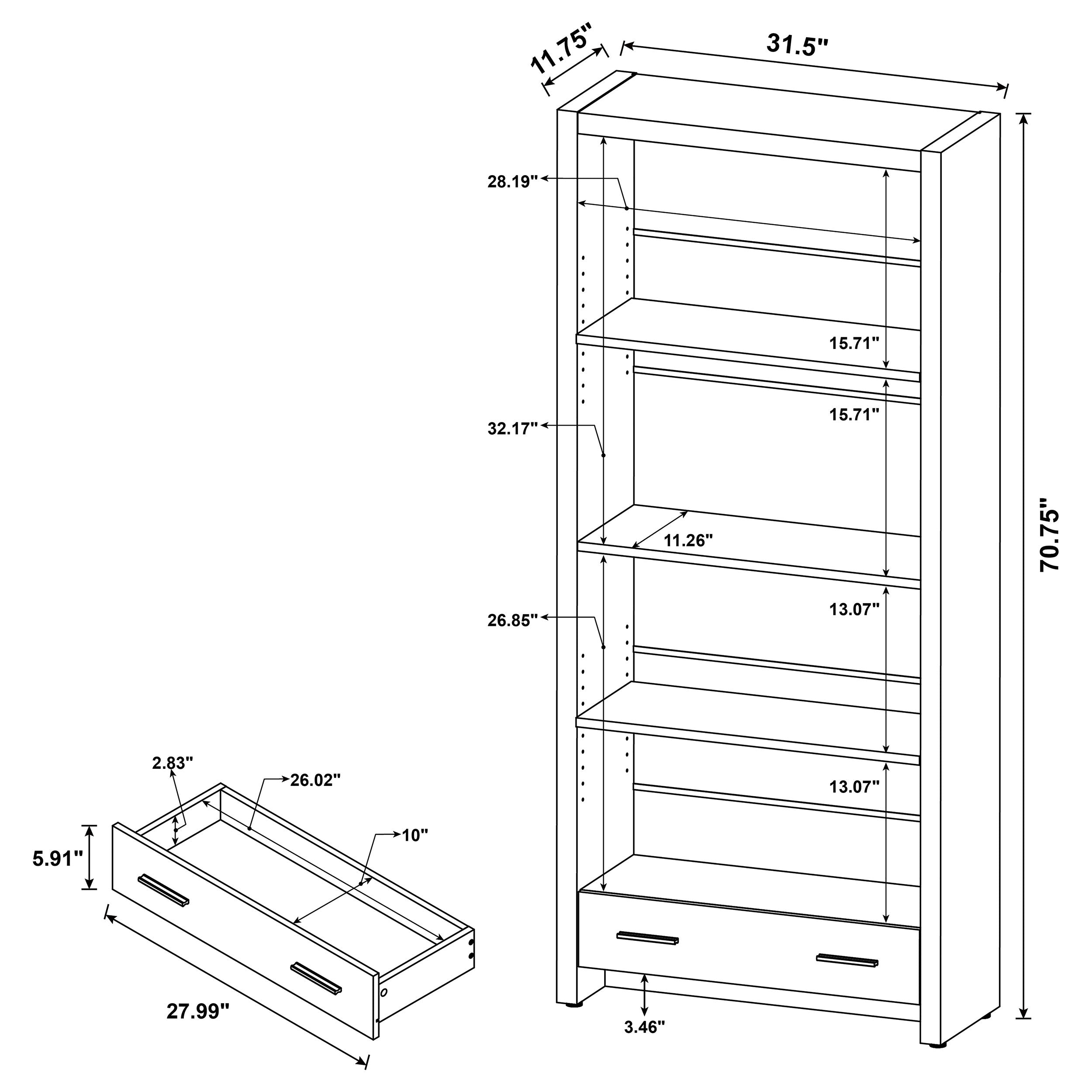 Skylar Bookcase - Ideal Furniture (Fresno,CA)