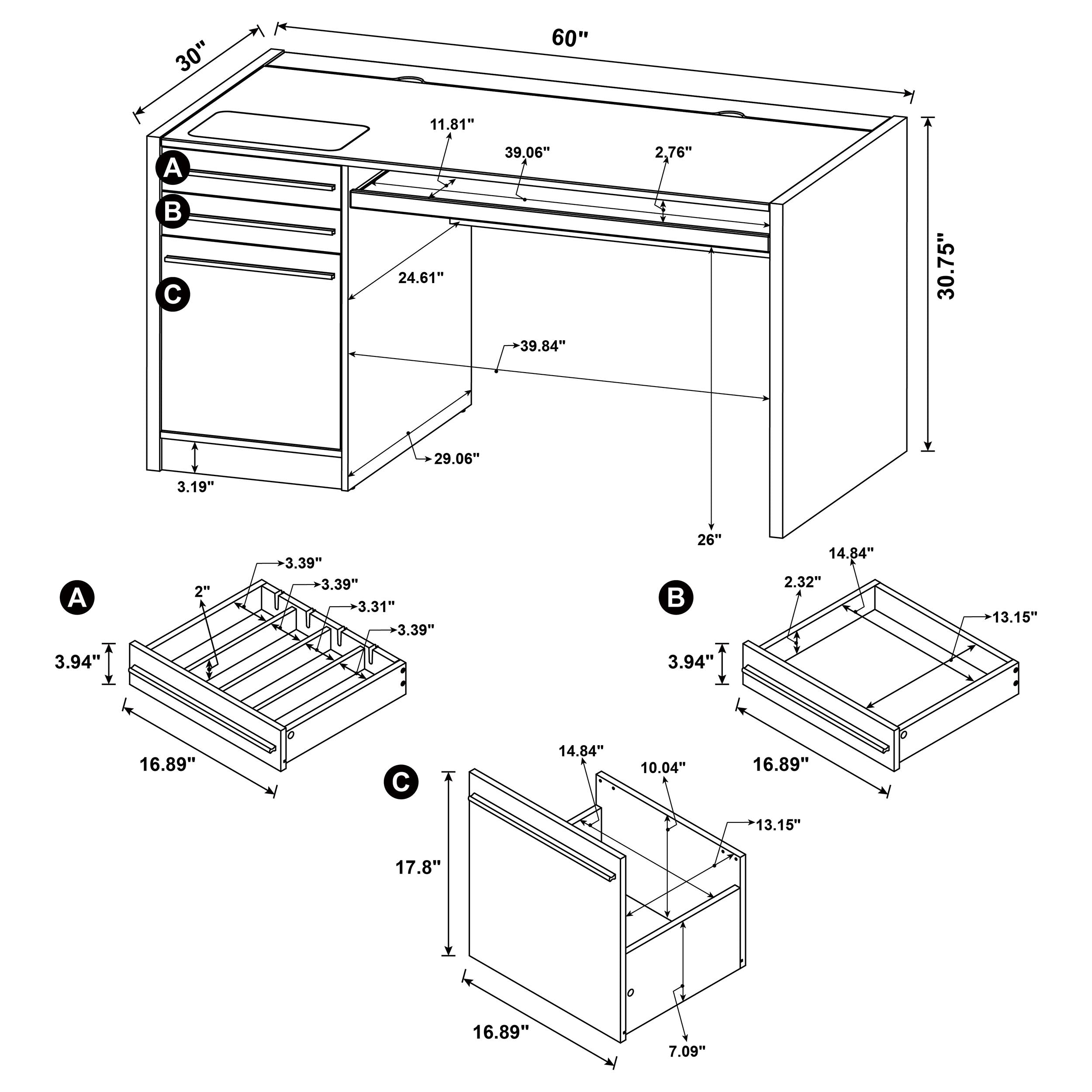 Halston Computer Desk - Ideal Furniture (Fresno,CA)