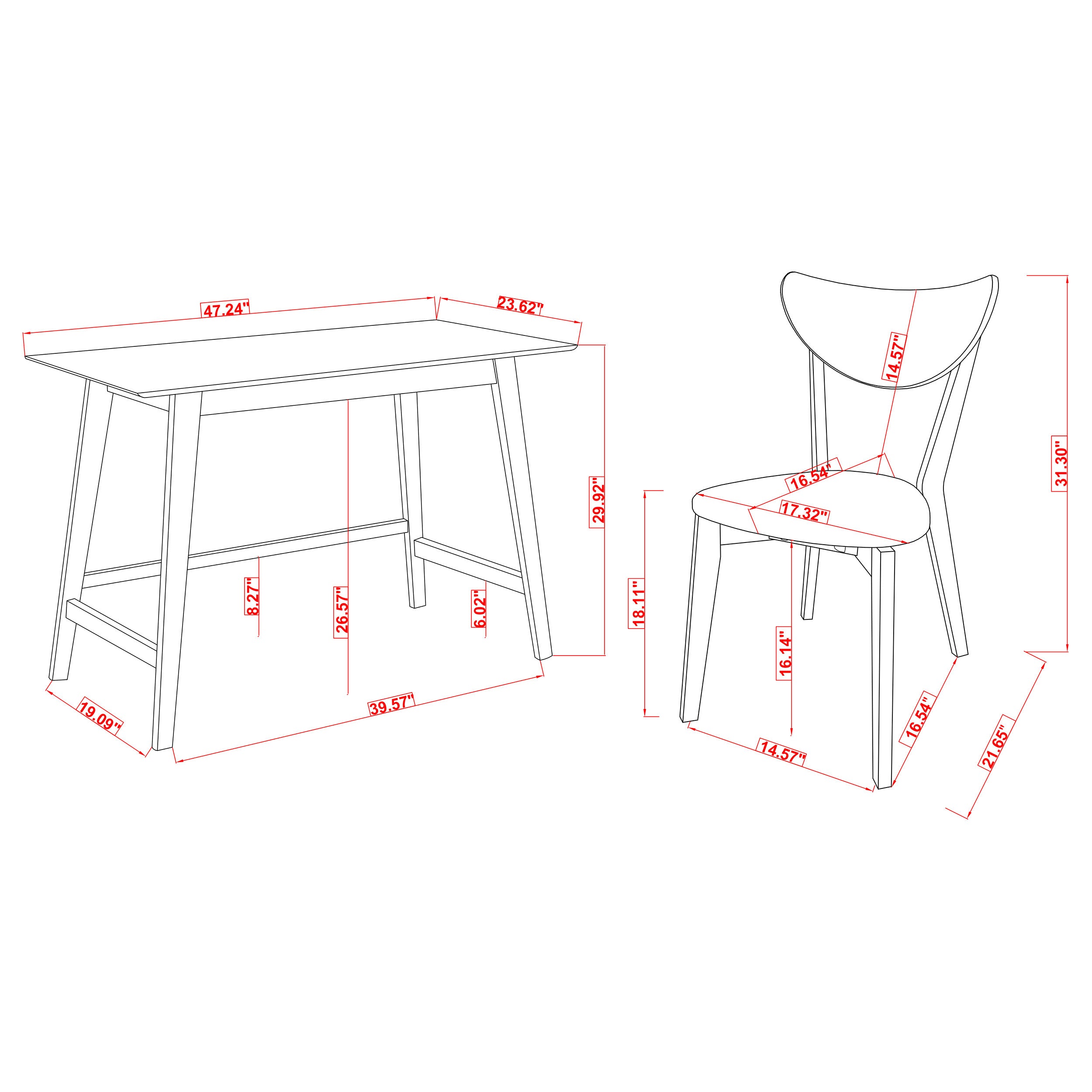 Karri Desk Set - Ideal Furniture (Fresno,CA)