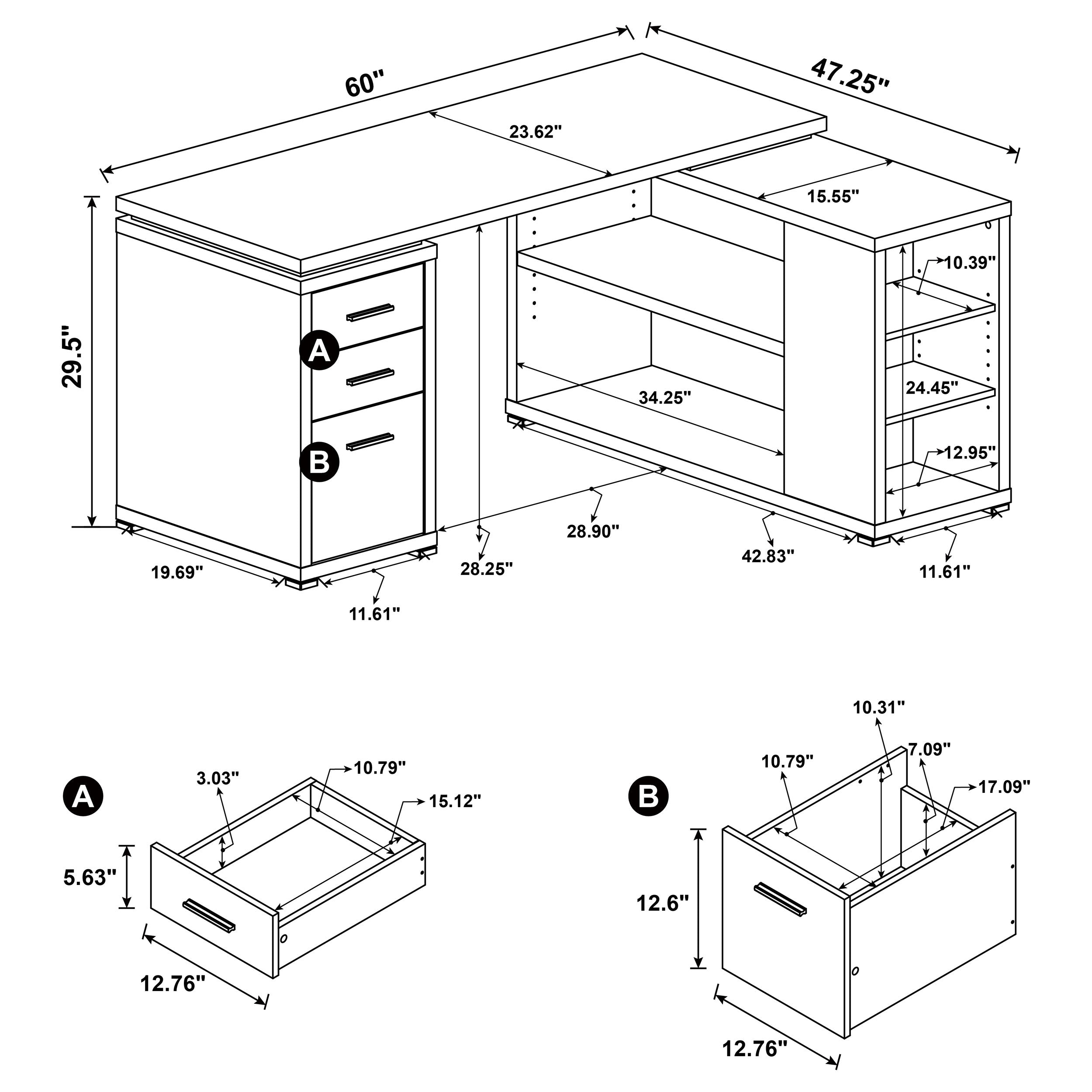 Yvette Computer Desk - Ideal Furniture (Fresno,CA)