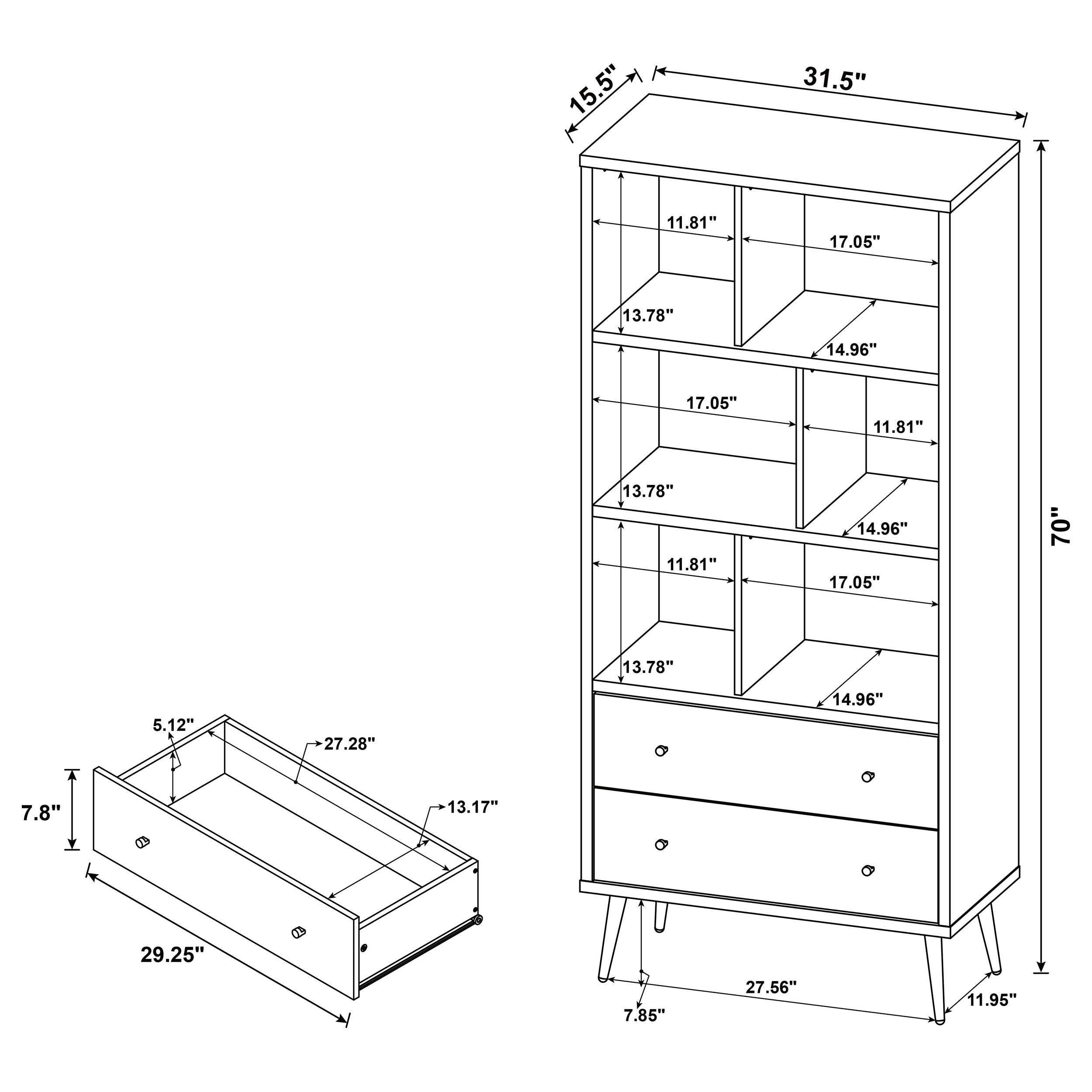 Maeve Bookcase - Ideal Furniture (Fresno,CA)