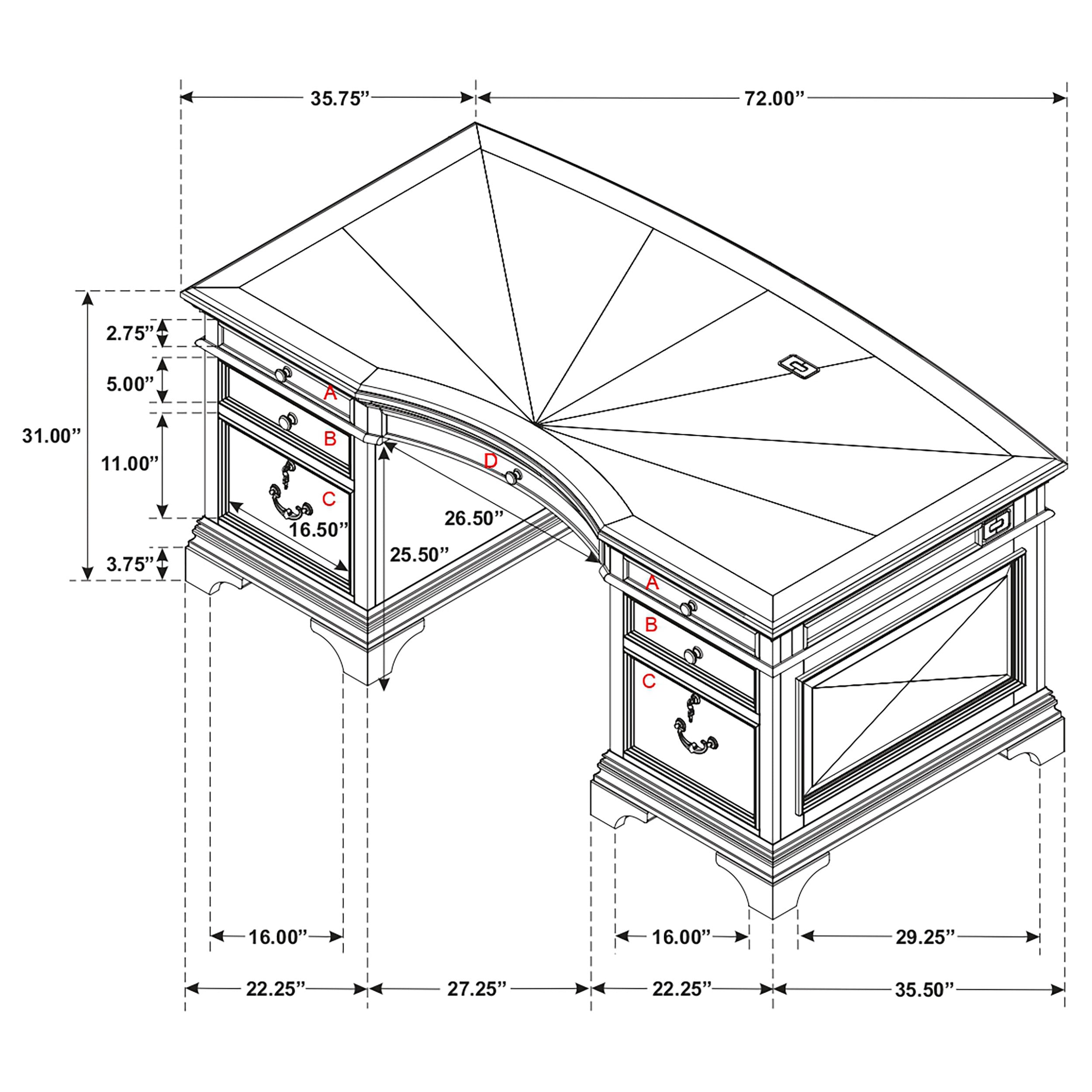 Hartshill Executive Desk - Ideal Furniture (Fresno,CA)