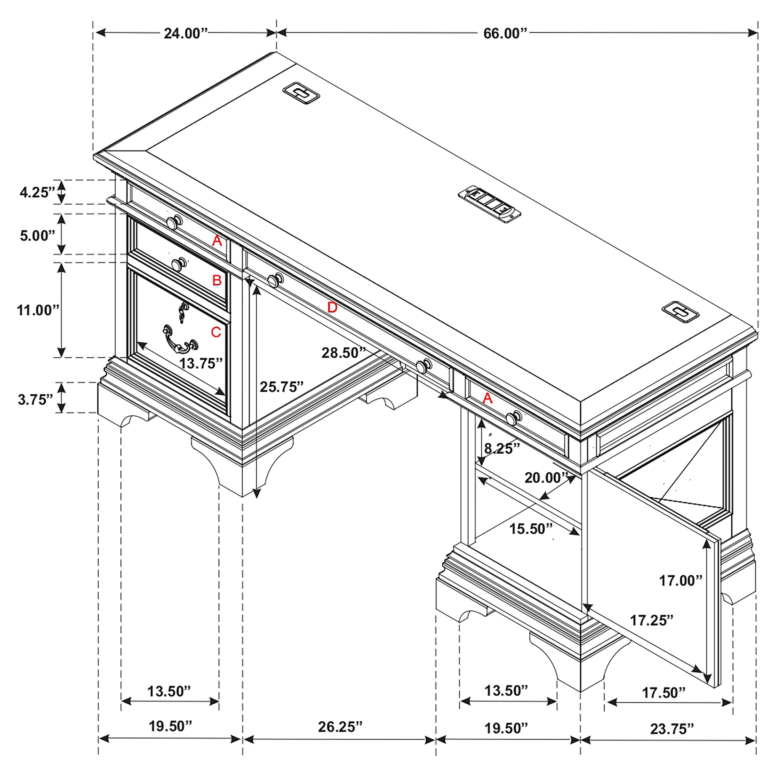 Hartshill Credenza Desk - Ideal Furniture (Fresno,CA)