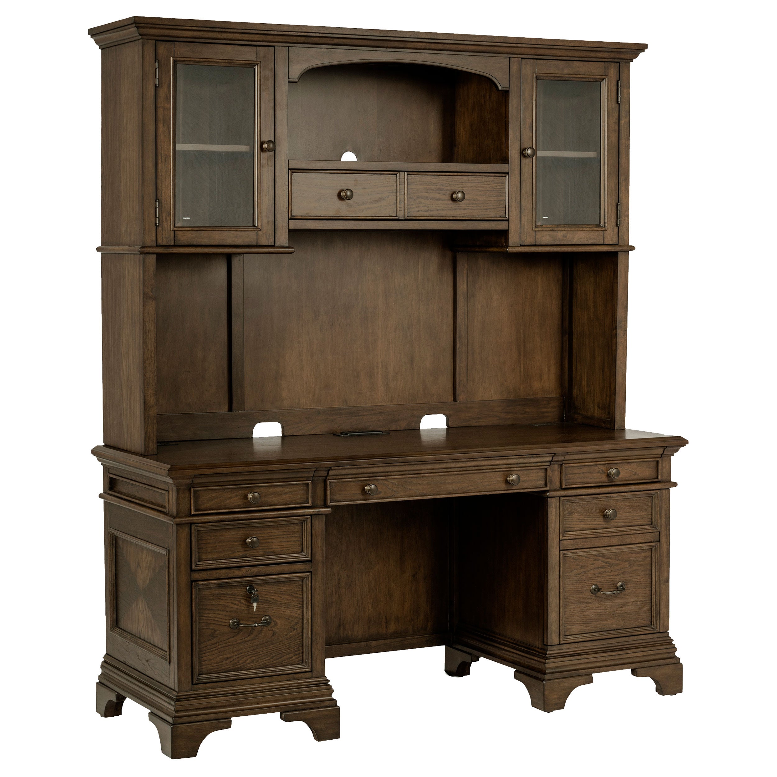 Hartshill Credenza Desk with Hutch - Ideal Furniture (Fresno,CA)