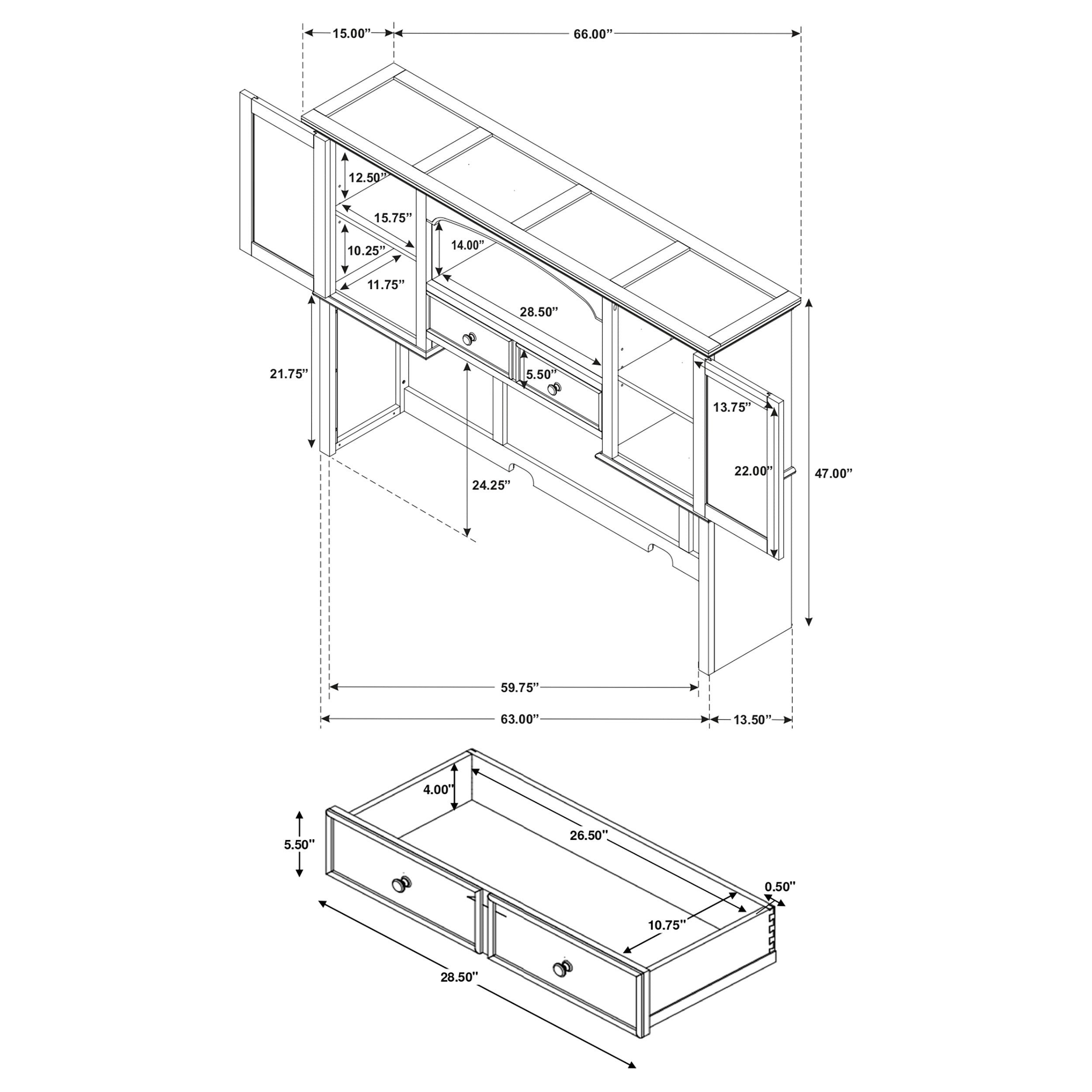 Hartshill Credenza Desk with Hutch - Ideal Furniture (Fresno,CA)