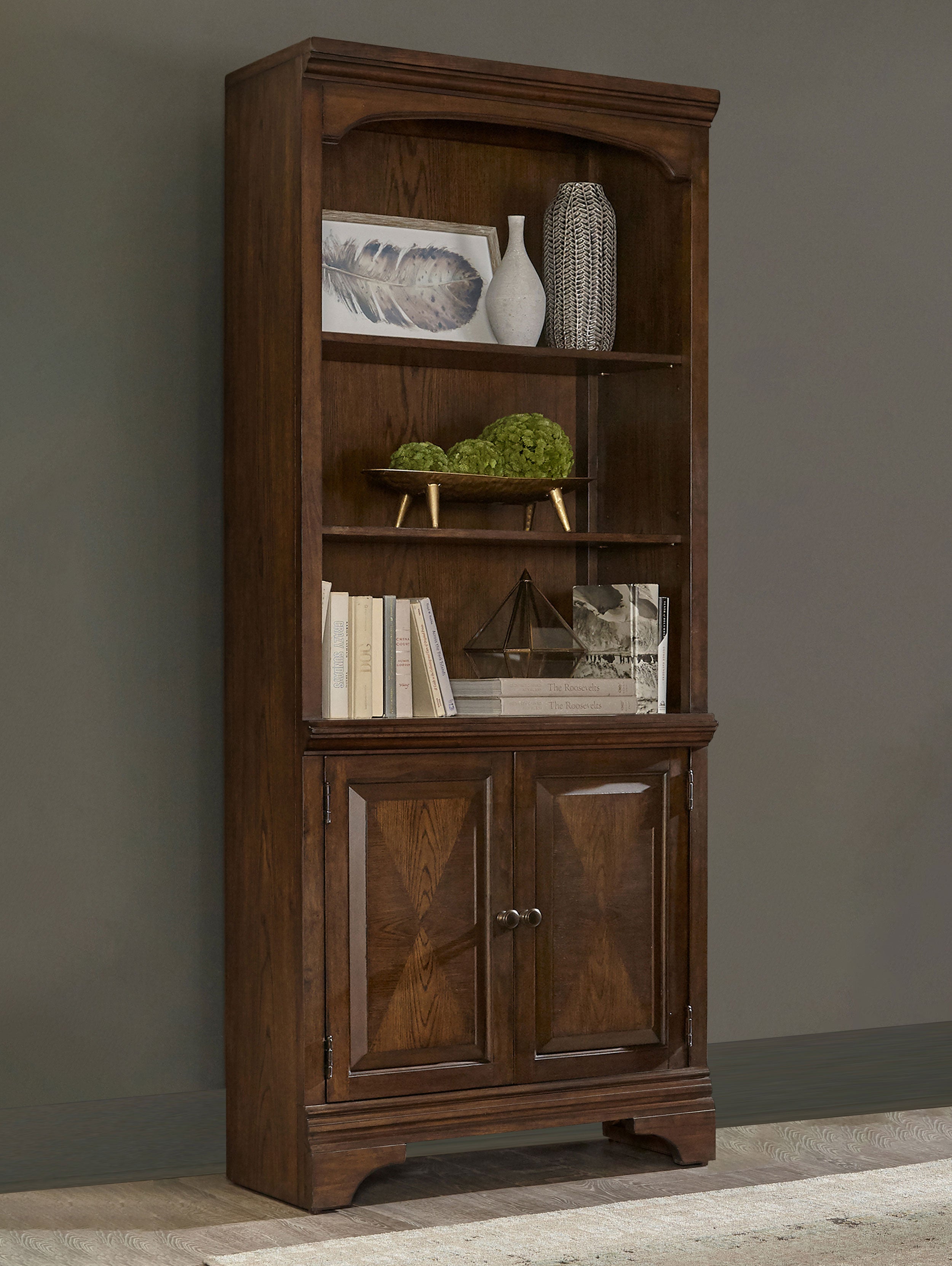 Hartshill Bookcase with Cabinet - Ideal Furniture (Fresno,CA)