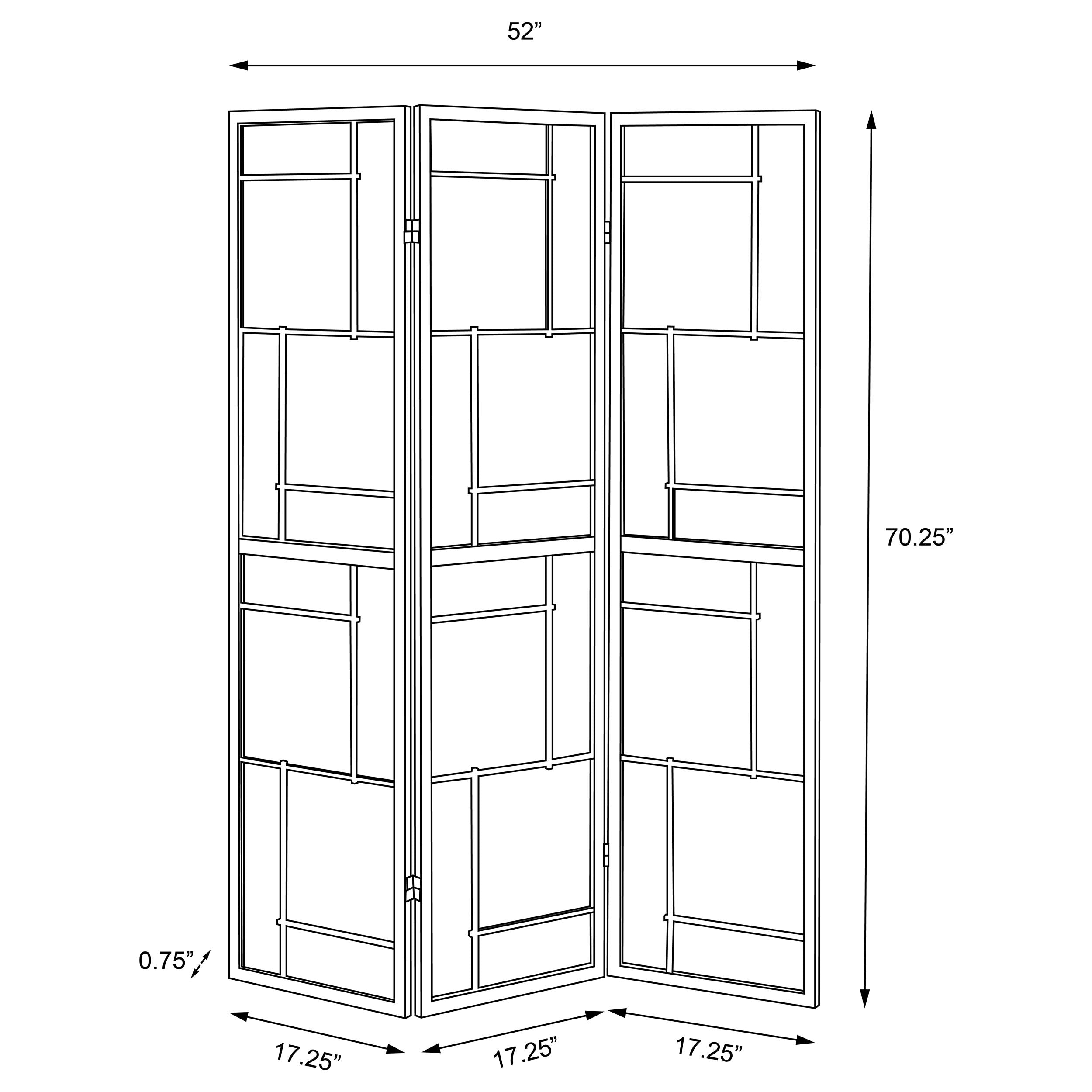 Damis Three-Panel Room Divider - Ideal Furniture (Fresno,CA)