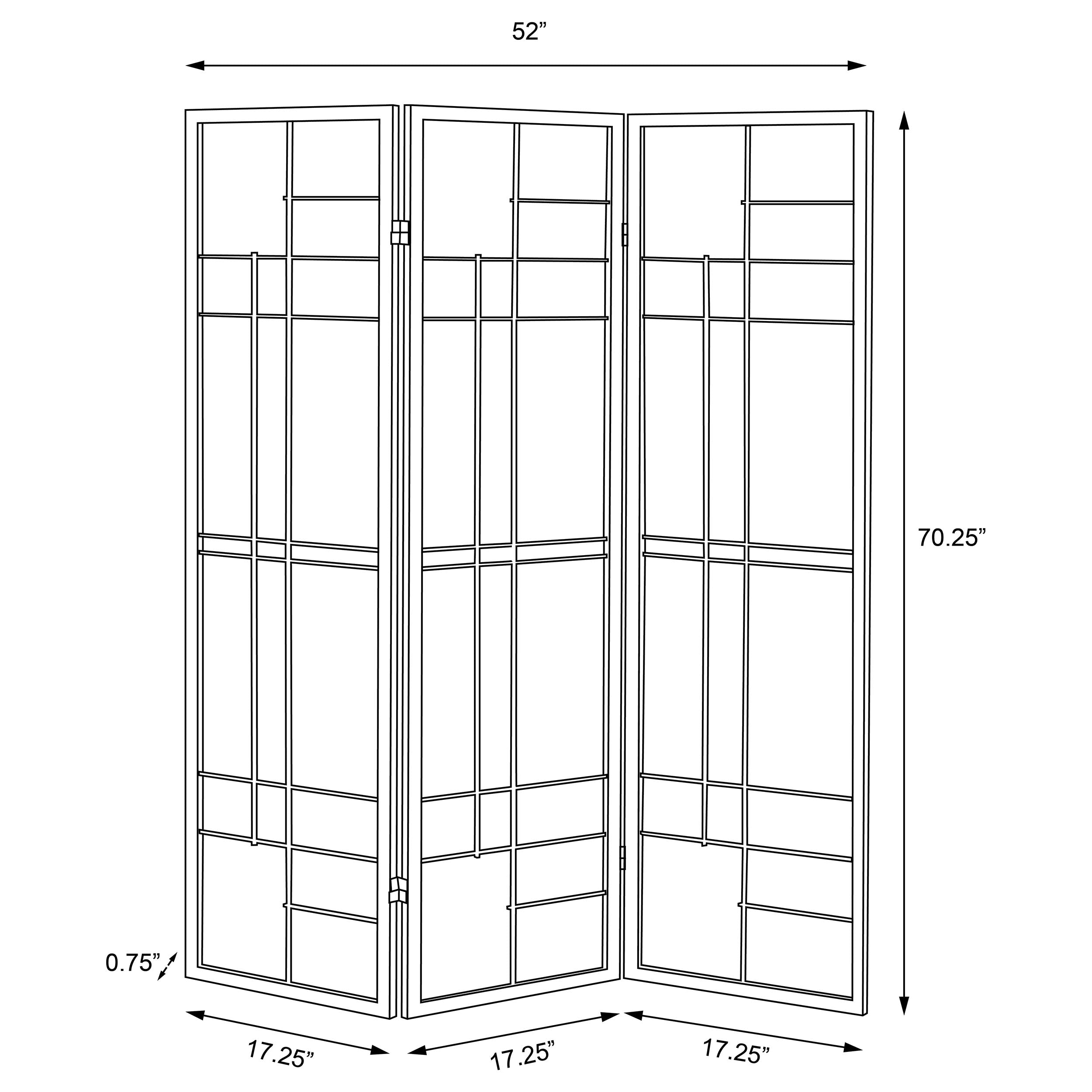 Katerina Three-Panel Room Divider - Ideal Furniture (Fresno,CA)