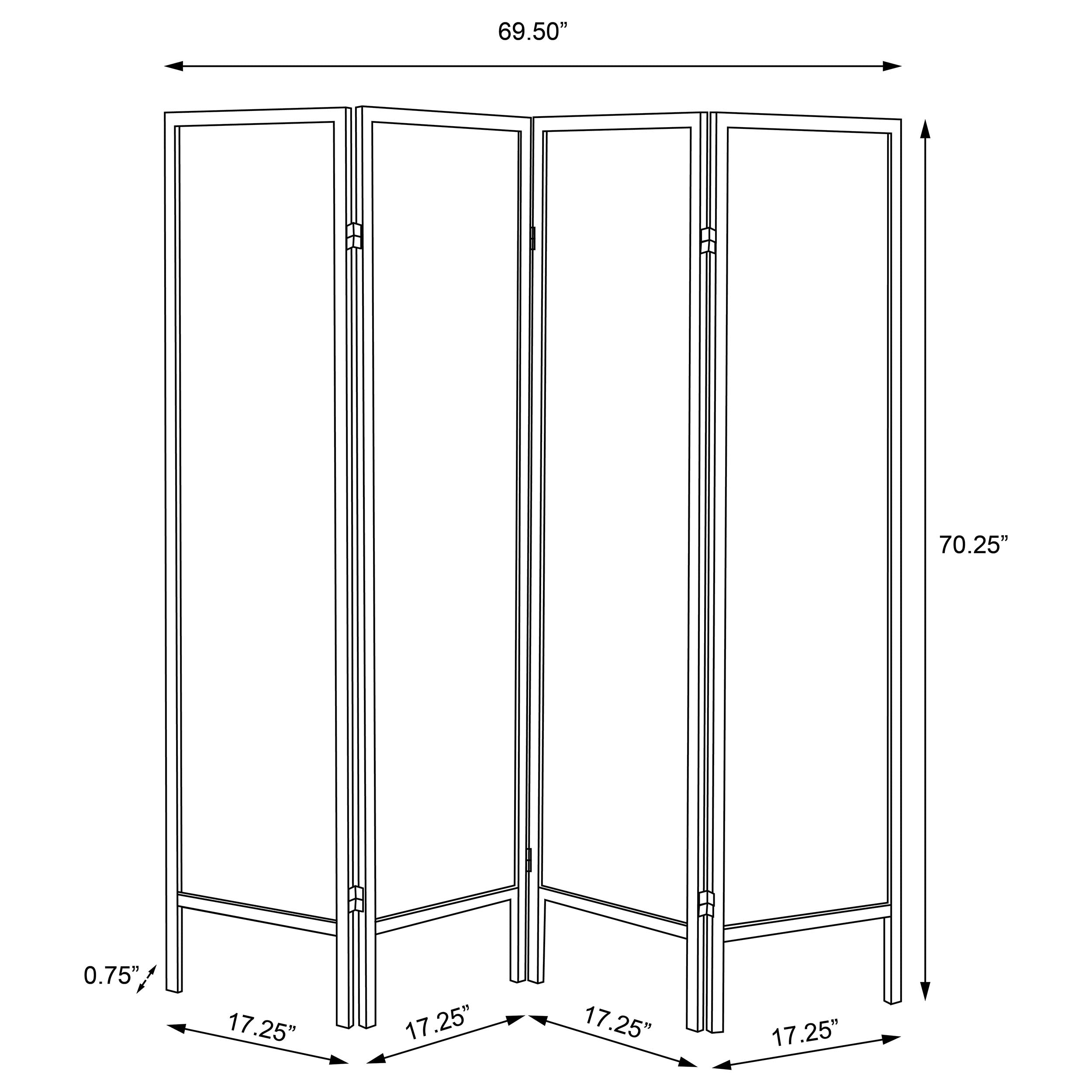 Haidera Four-Panel Room Divider - Ideal Furniture (Fresno,CA)