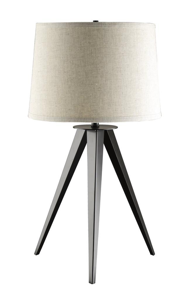Sabat Tripod Base Table Lamp Black and Light Grey - Ideal Furniture (Fresno,CA)