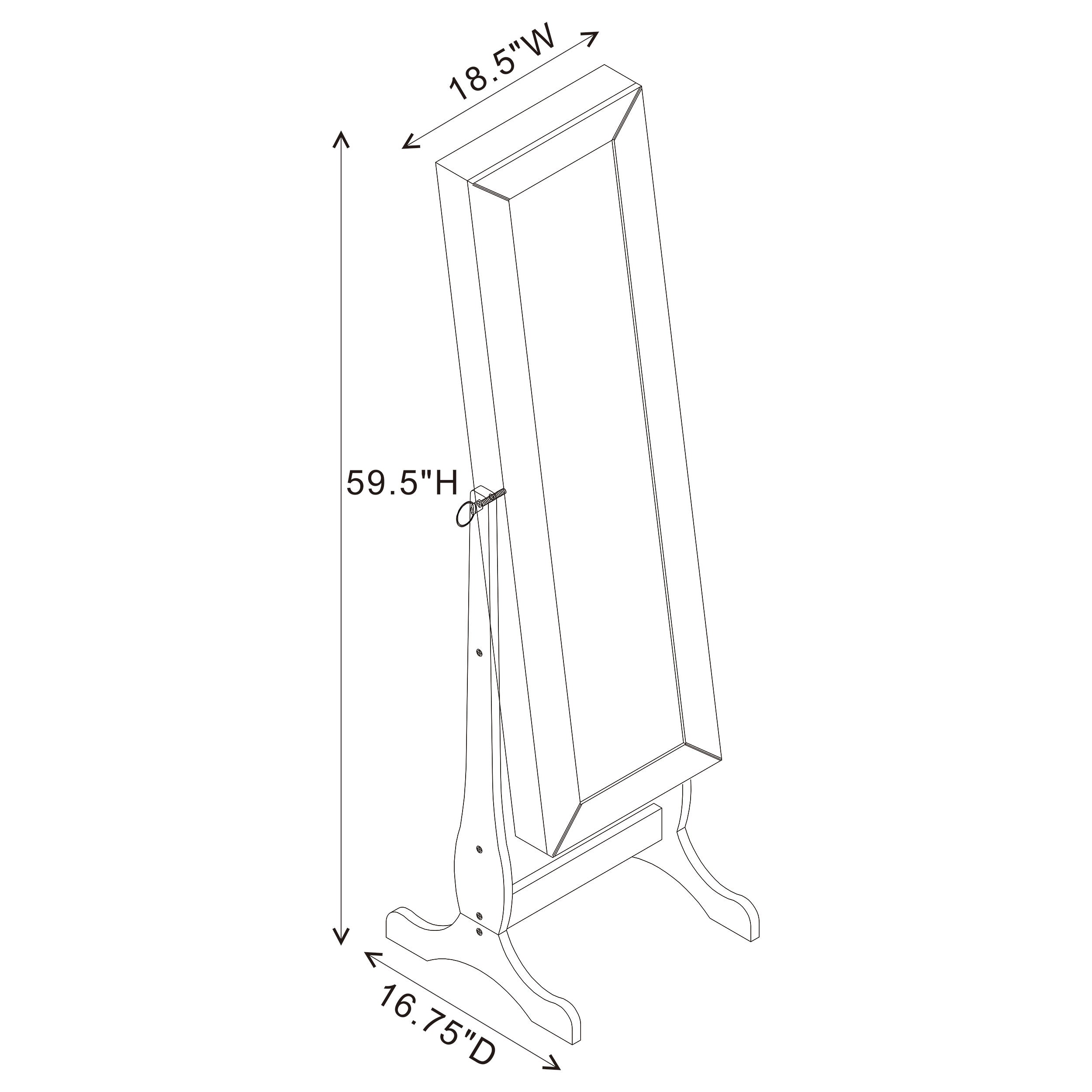 Batista Jewelry Cheval Mirror - Ideal Furniture (Fresno,CA)