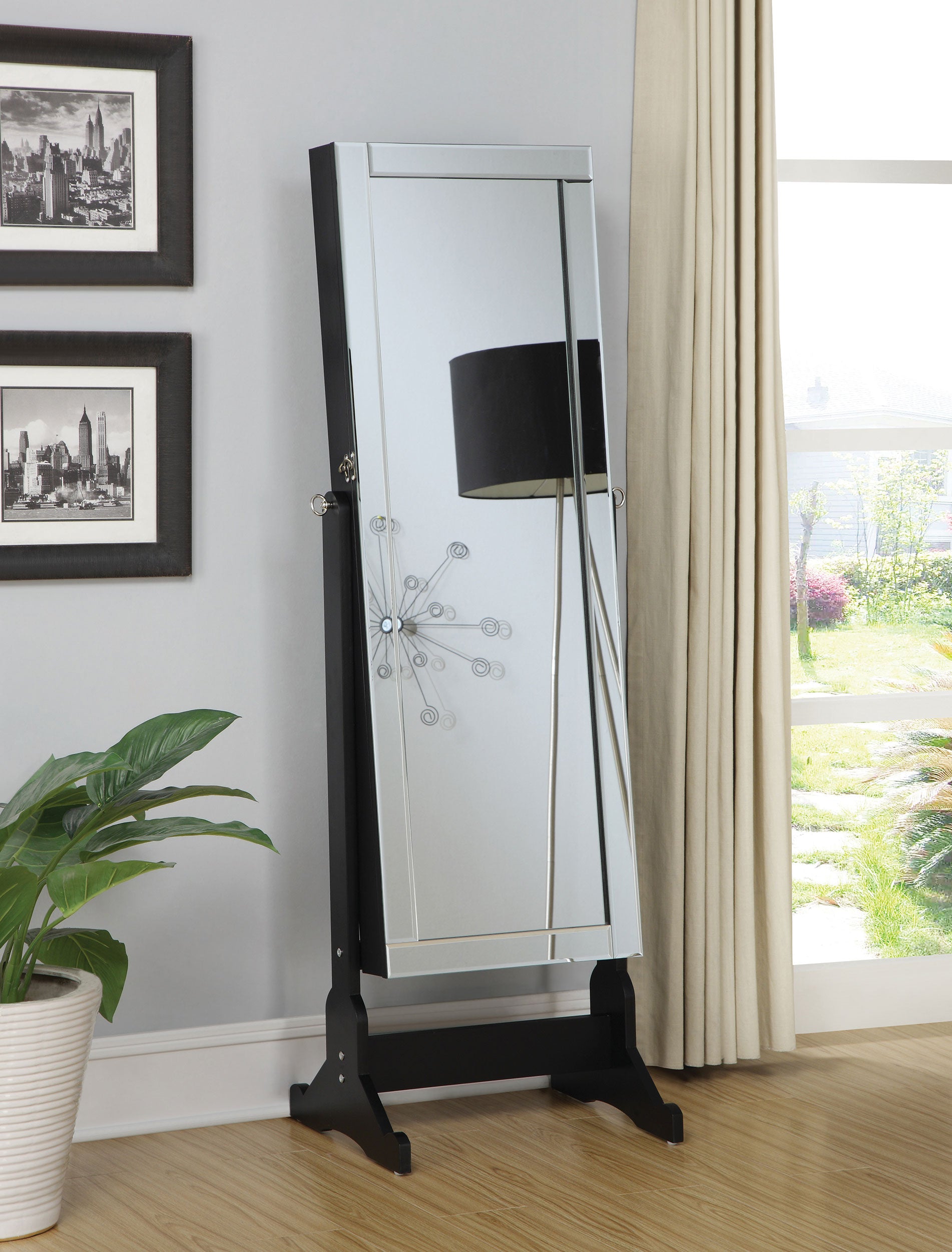 Cortez Jewelry Cheval Mirror - Ideal Furniture (Fresno,CA)
