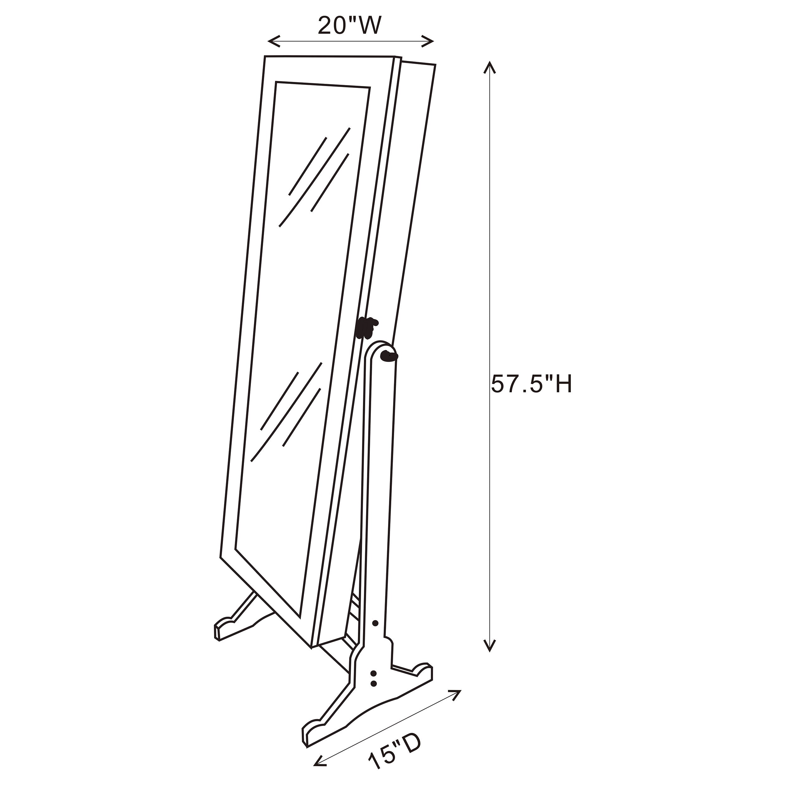Yvonne Jewelry Cheval Mirror - Ideal Furniture (Fresno,CA)