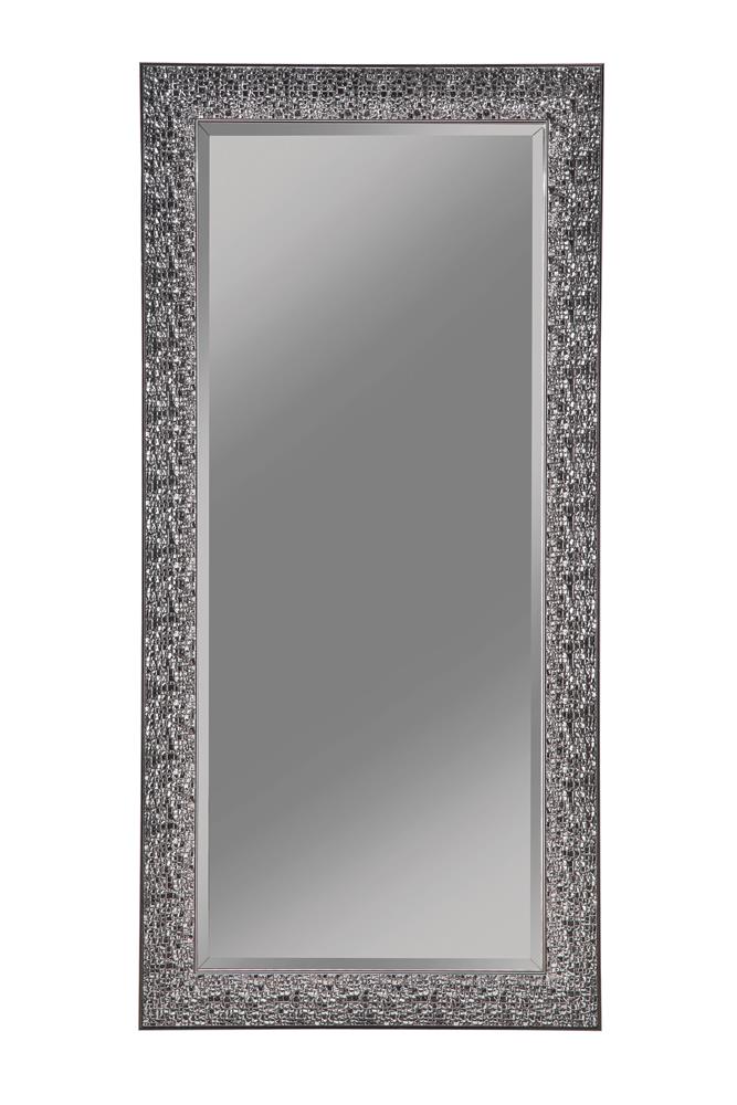 Rollins Rectangular Floor Mirror Black - Ideal Furniture (Fresno,CA)