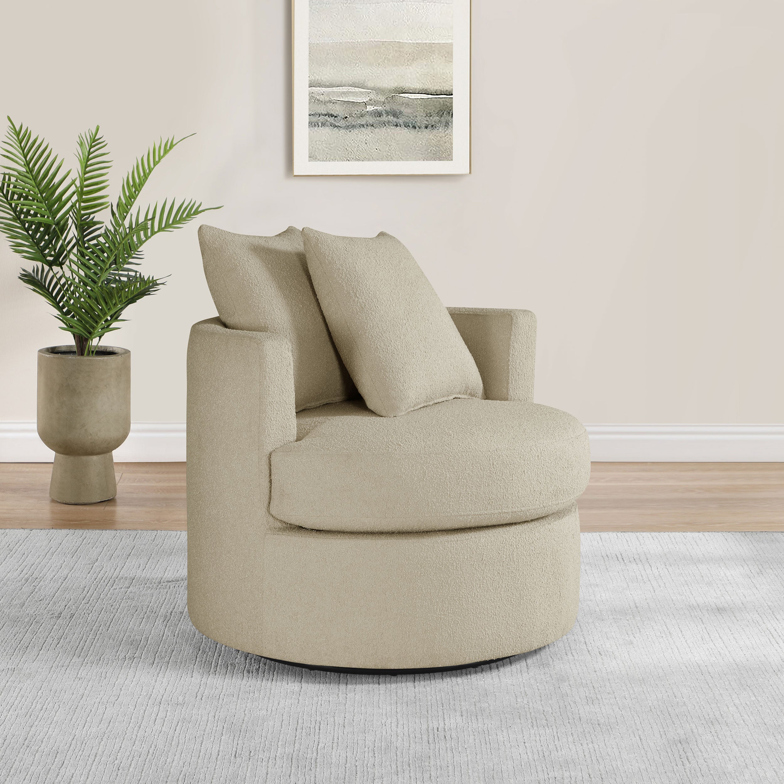 Debbie Swivel Accent Chair - Ideal Furniture (Fresno,CA)