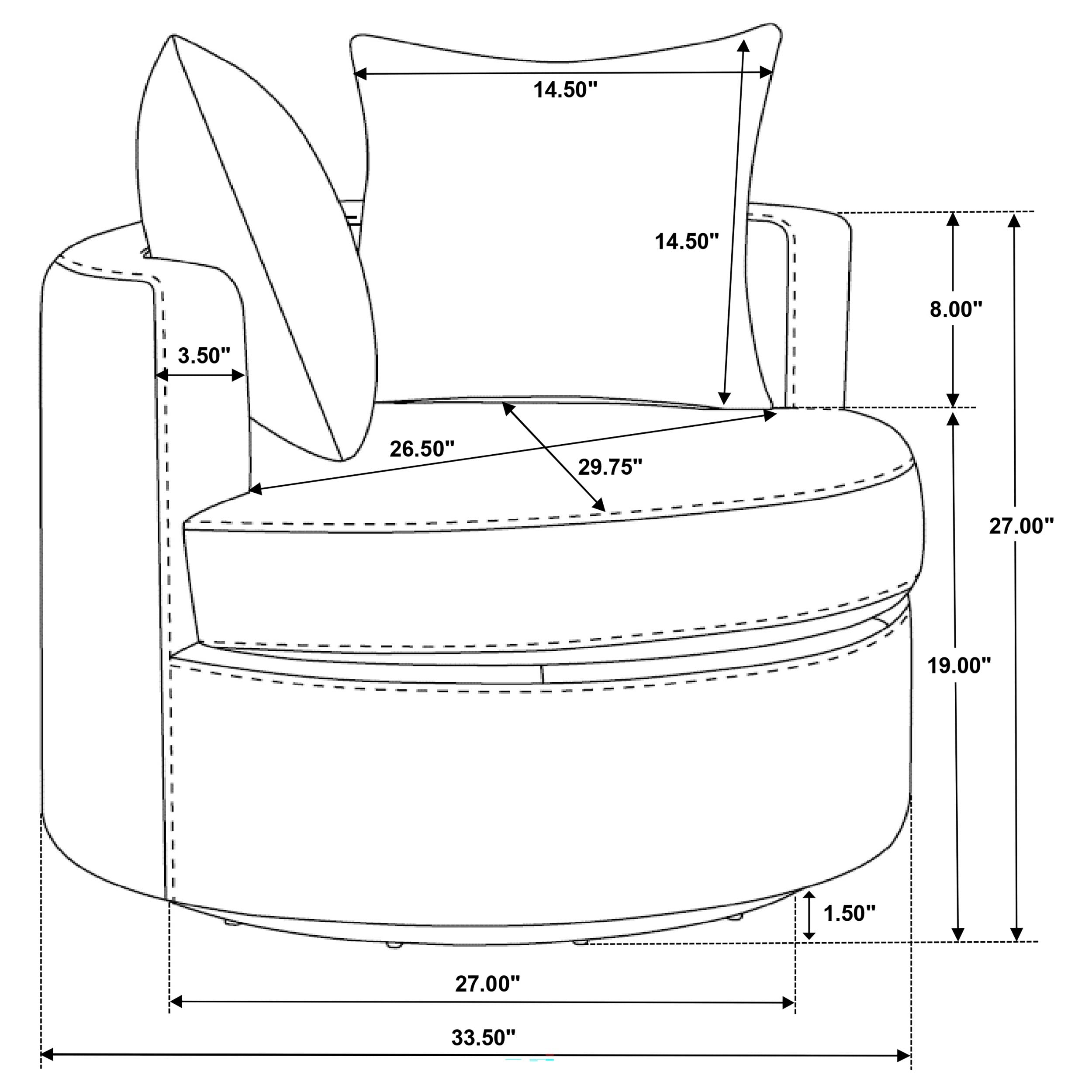 Debbie Swivel Accent Chair - Ideal Furniture (Fresno,CA)